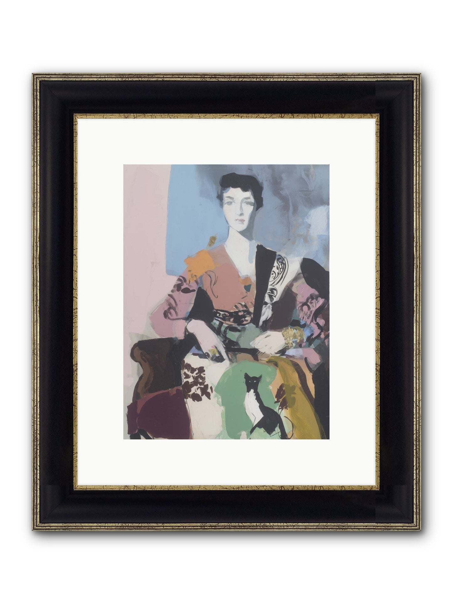 Laurel’s Whisper Framed Print - Black & Gold 9x12