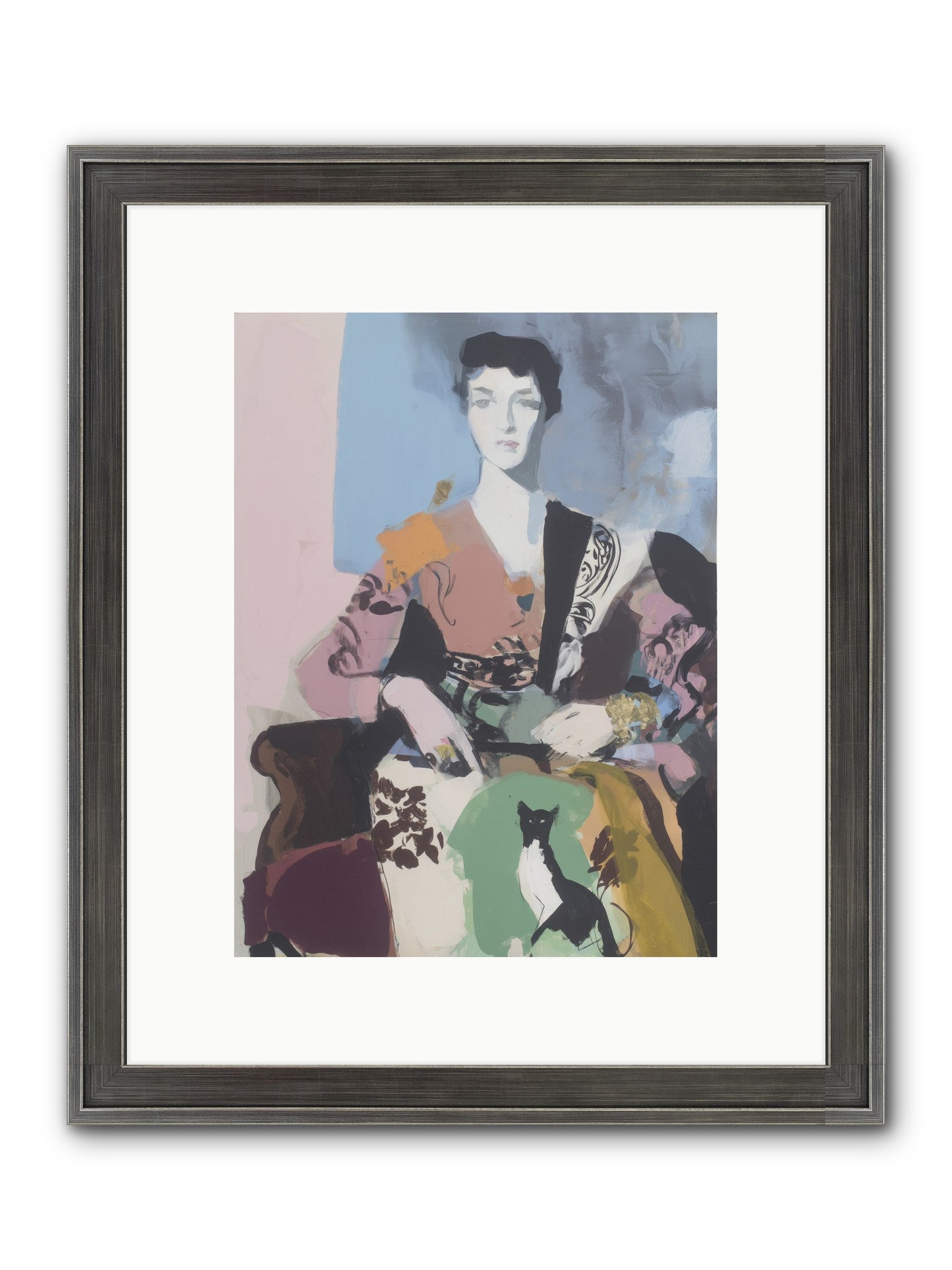 Laurel’s Whisper Framed Print - Slimwoods Black/Silver 9x12