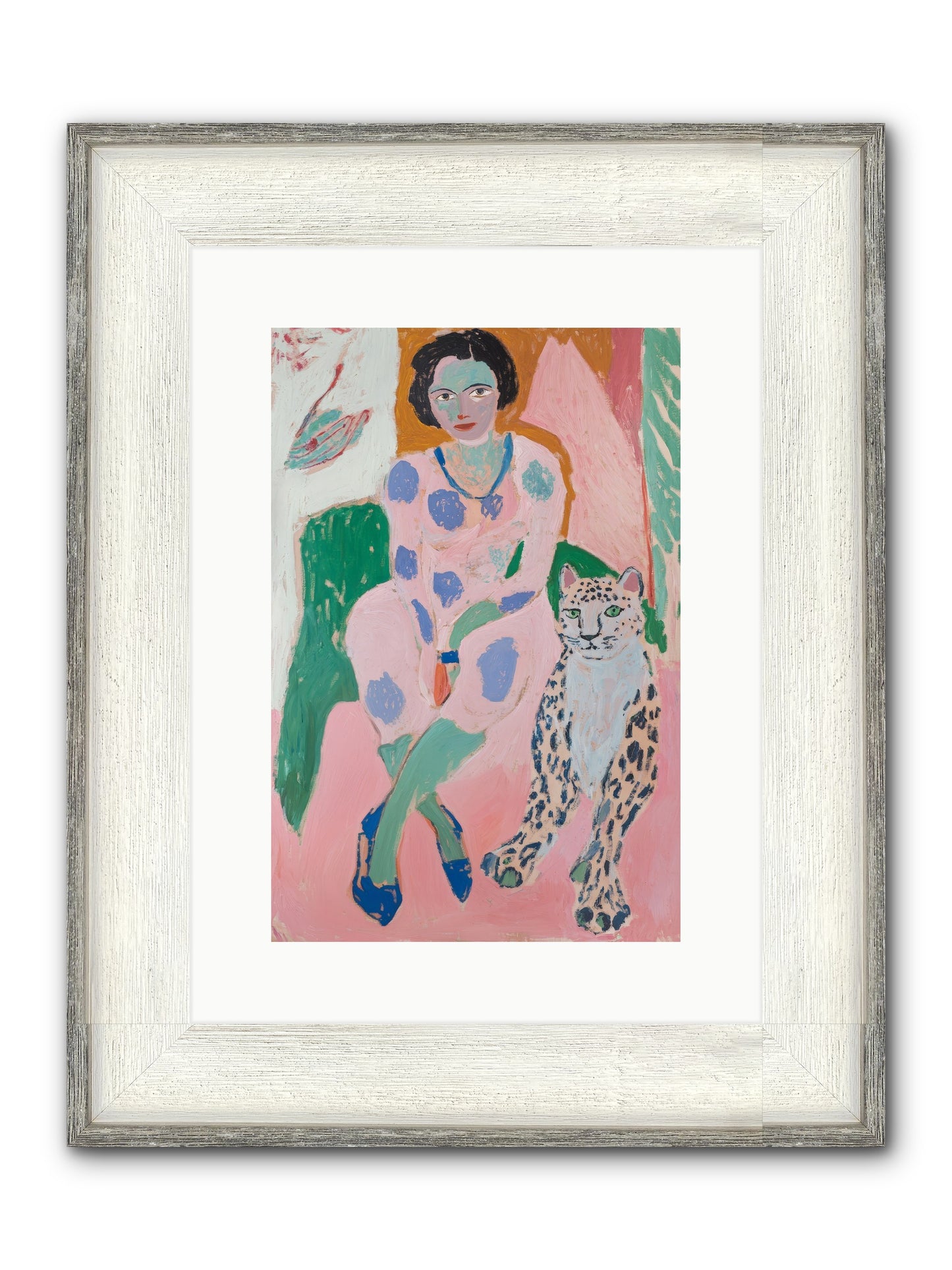 Laurent's Wild Court Framed Print - Driftwood White 10x15
