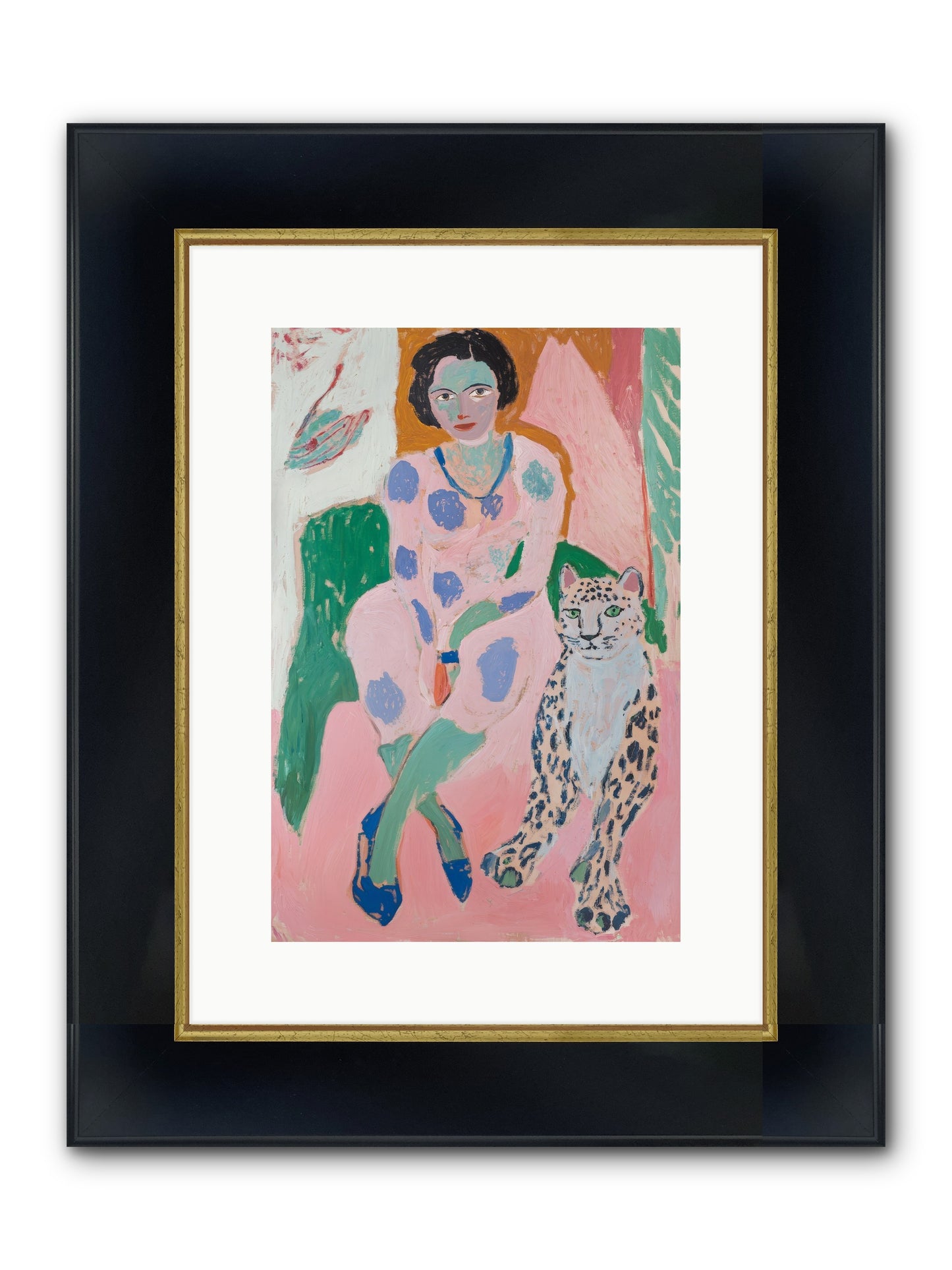 Laurent's Wild Court Framed Print - Wide Black w/Gold 10x15