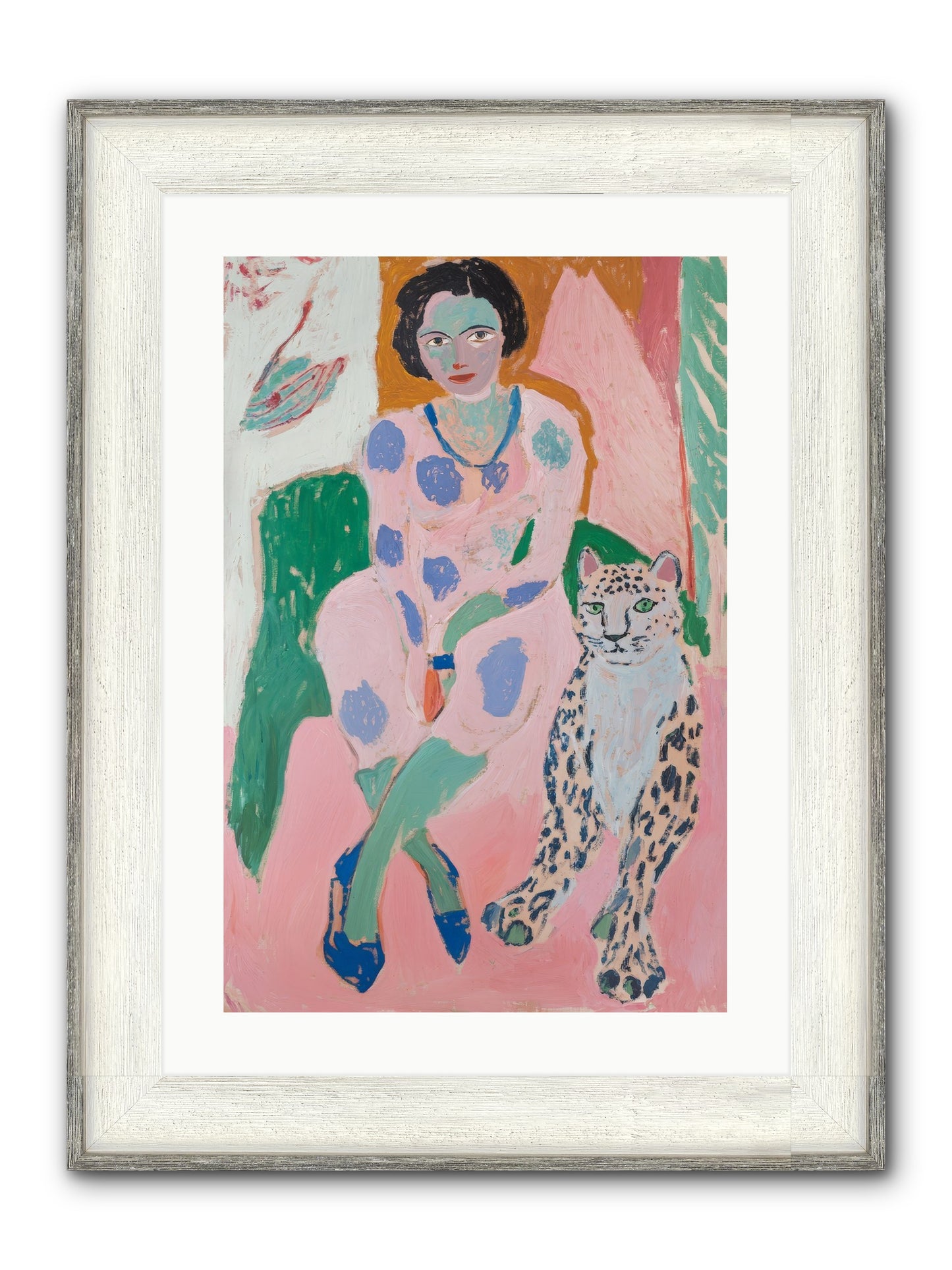 Laurent's Wild Court Framed Print - Driftwood White 16x24