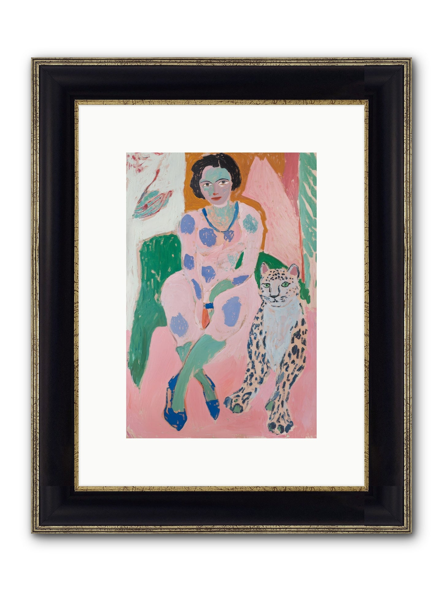 Laurent's Wild Court Framed Print - Black & Gold 8x12