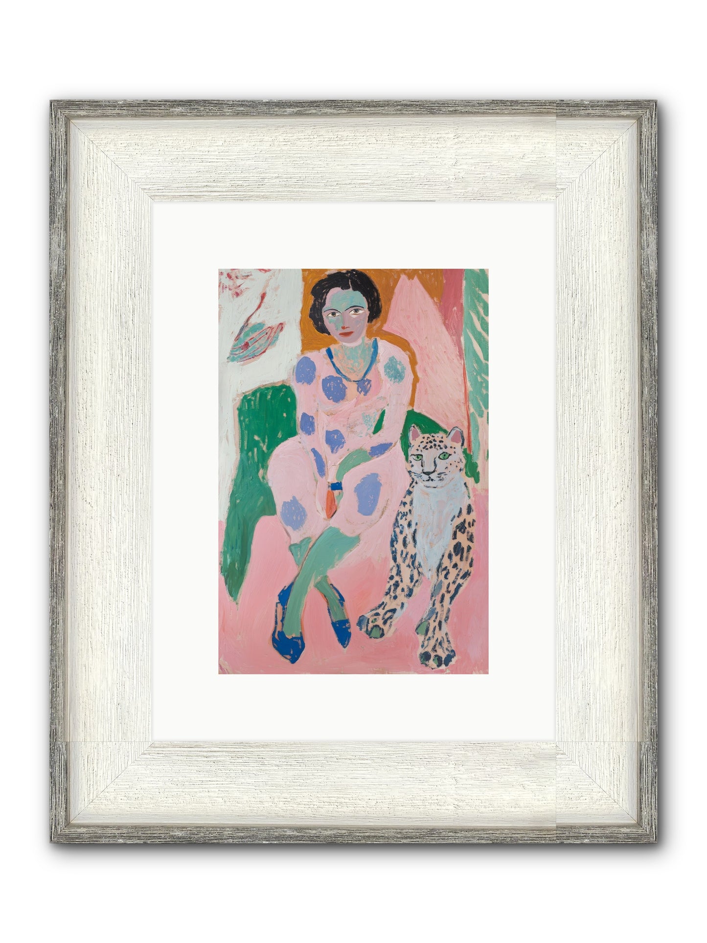 Laurent's Wild Court Framed Print - Driftwood White 8x12
