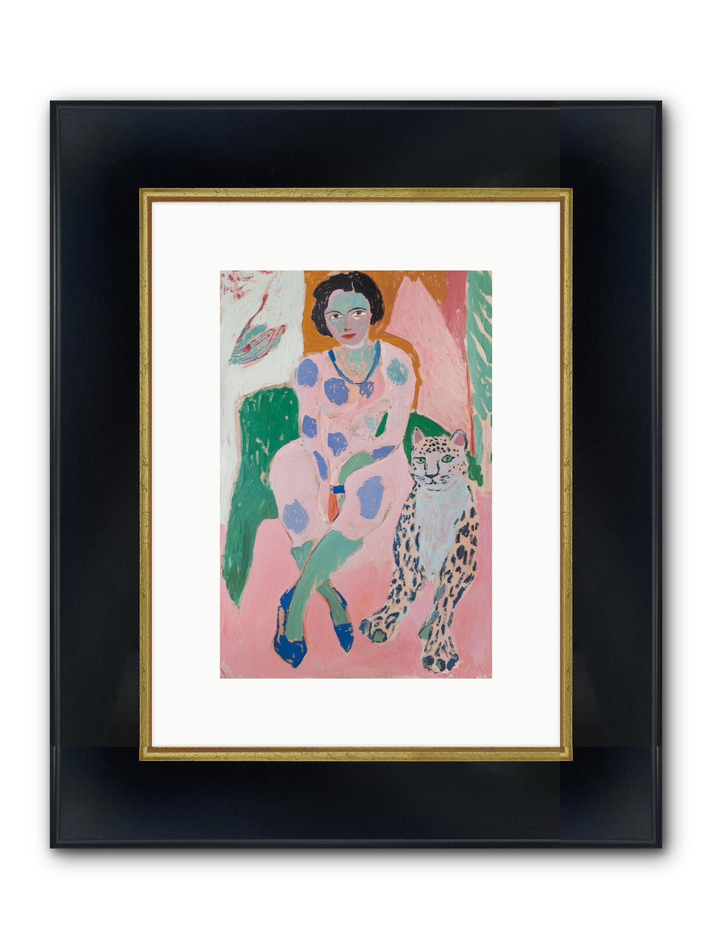 Laurent's Wild Court Framed Print - Wide Black w/Gold 8x12