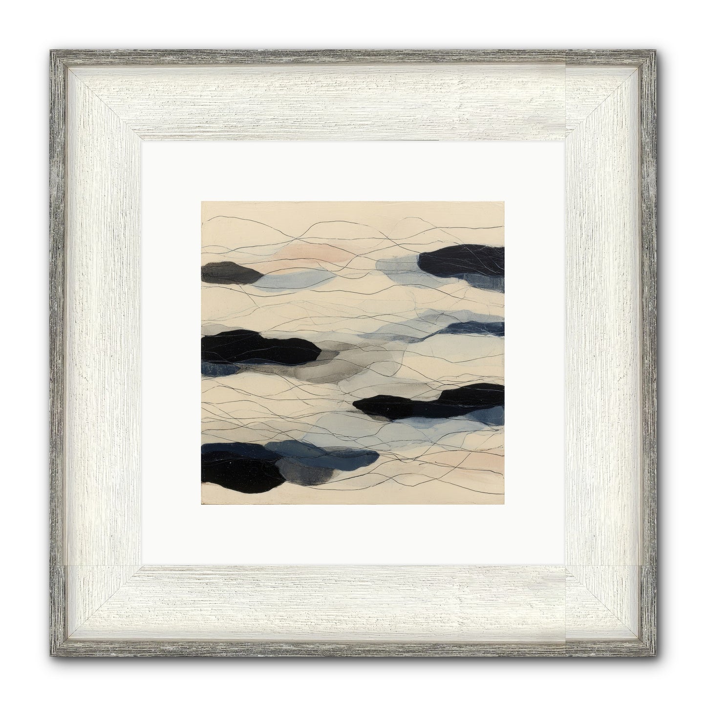 Lava Framed Print - Driftwood White 10x10