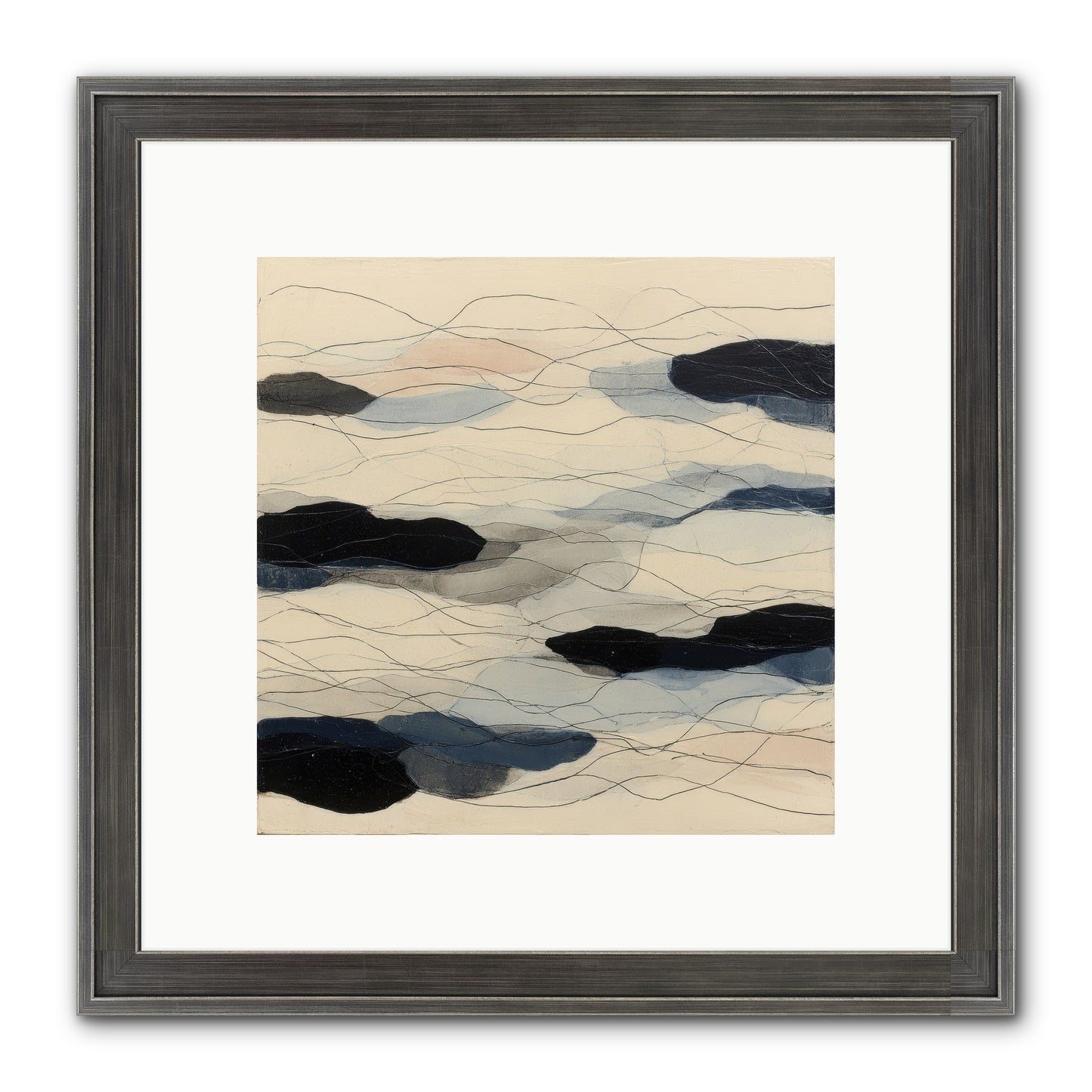 Lava Framed Print - Slimwoods Black/Silver 10x10