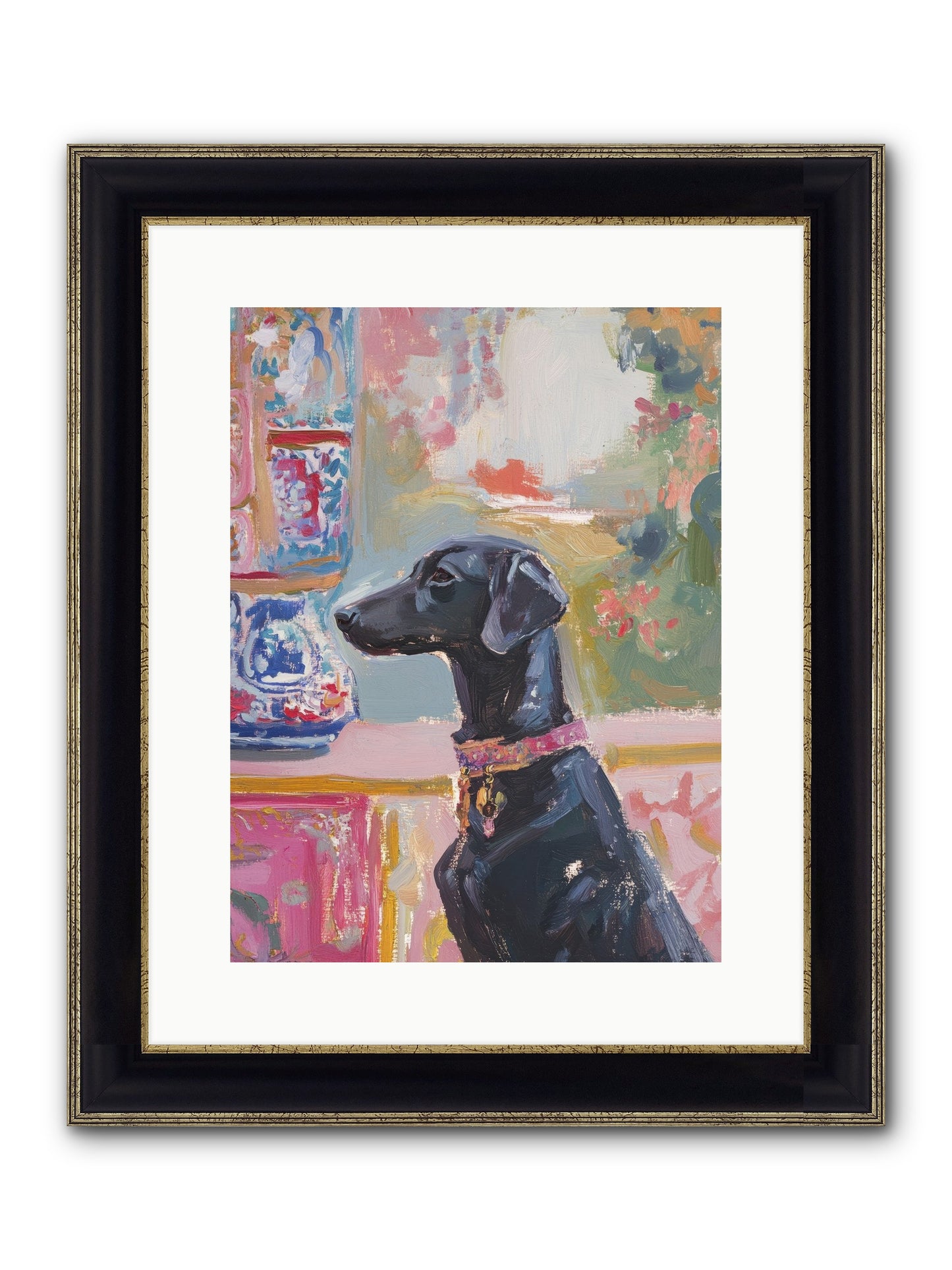 Lavender Bay Framed Print - Black & Gold 12x16