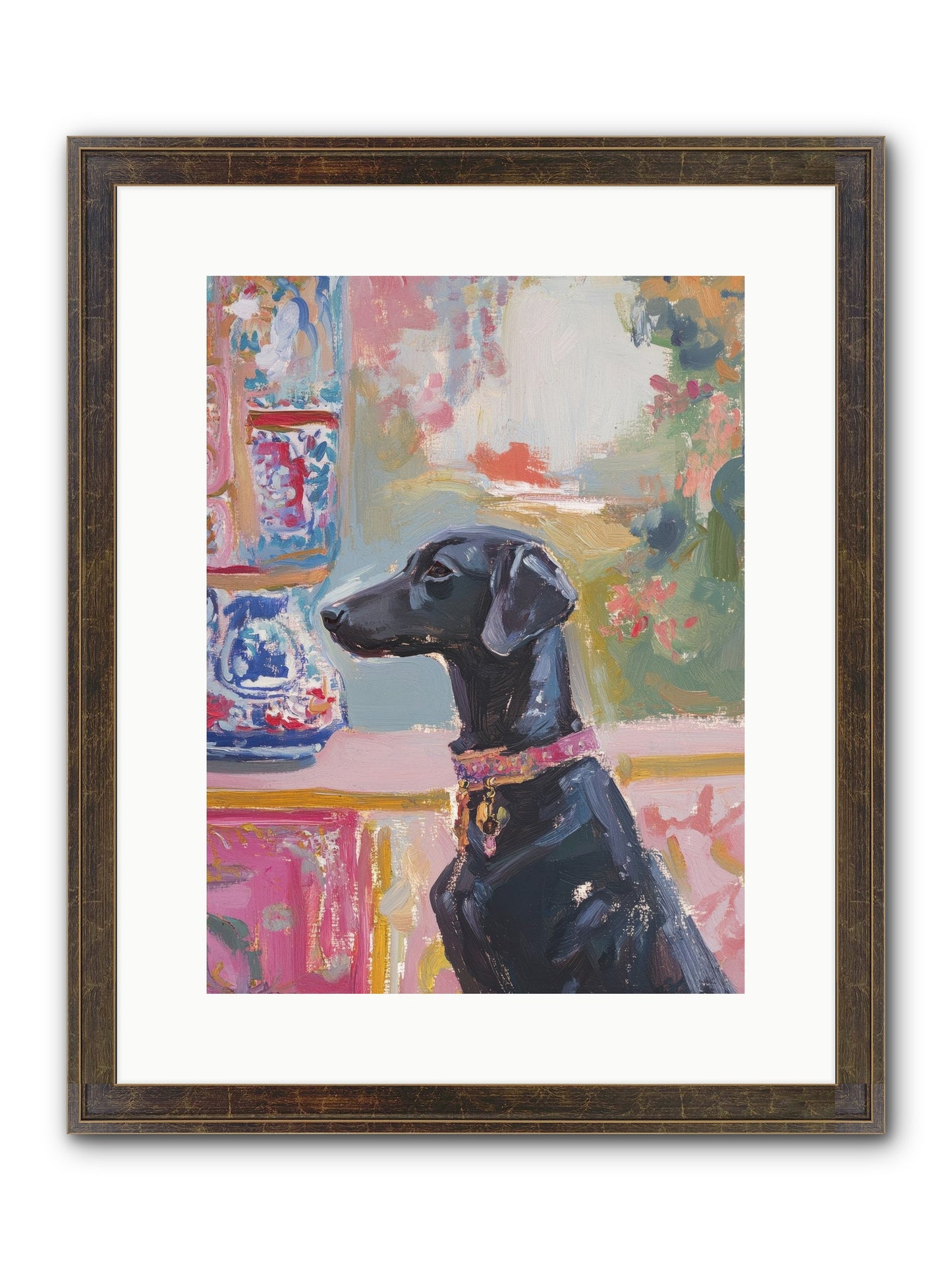Lavender Bay Framed Print - Slimwoods Black/Gold 12x16