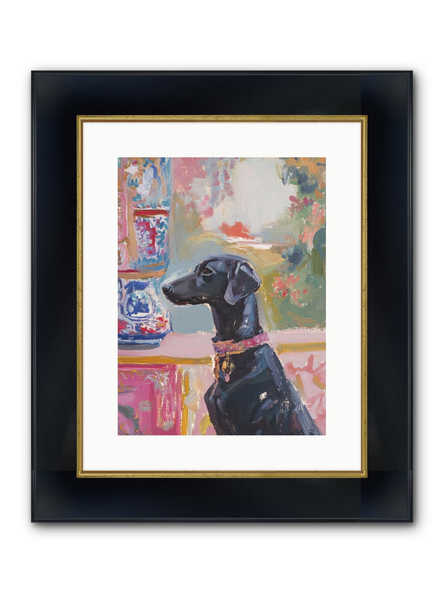 Lavender Bay Framed Print - Wide Black w/Gold 12x16