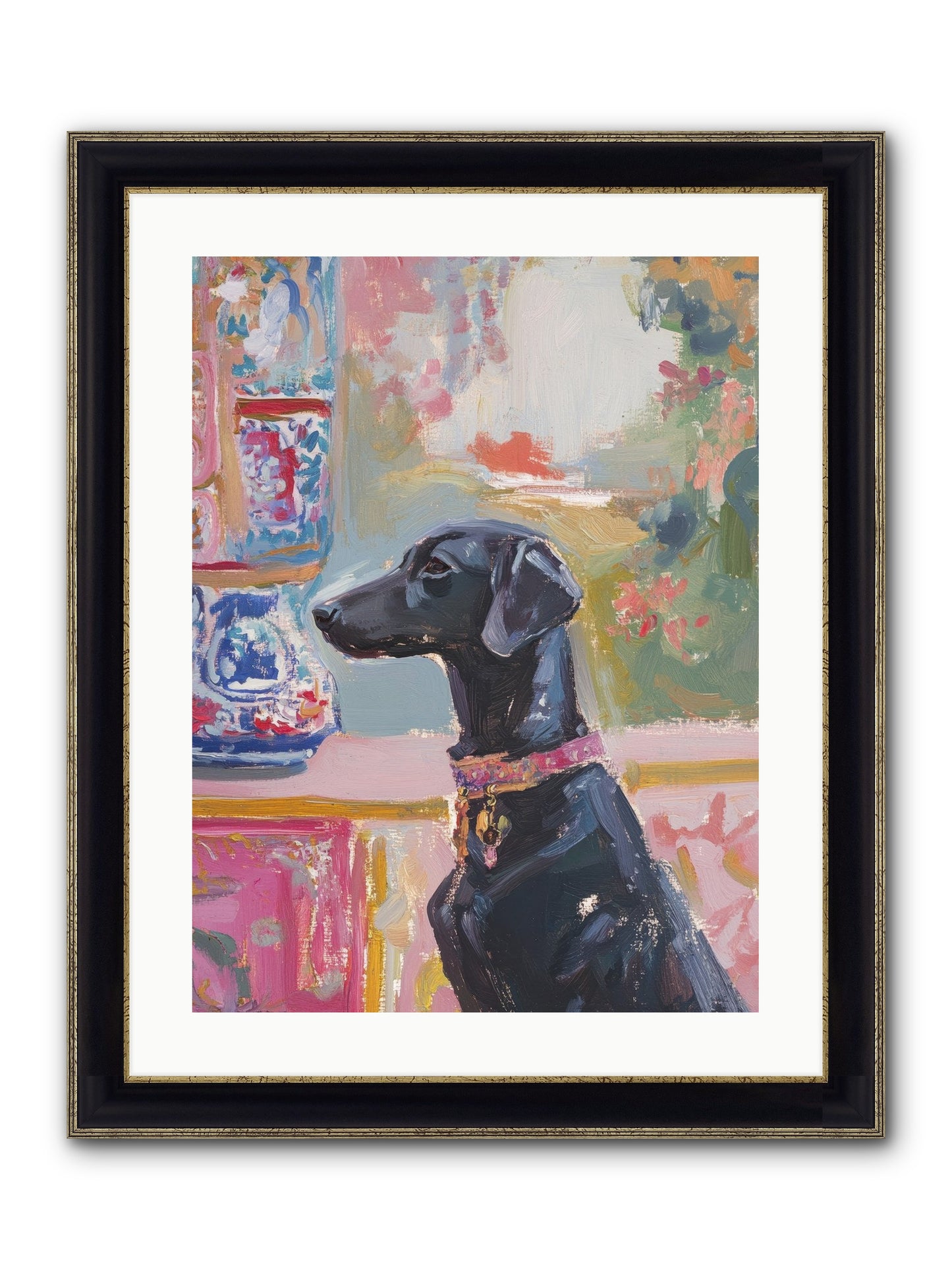 Lavender Bay Framed Print - Black & Gold 18x24