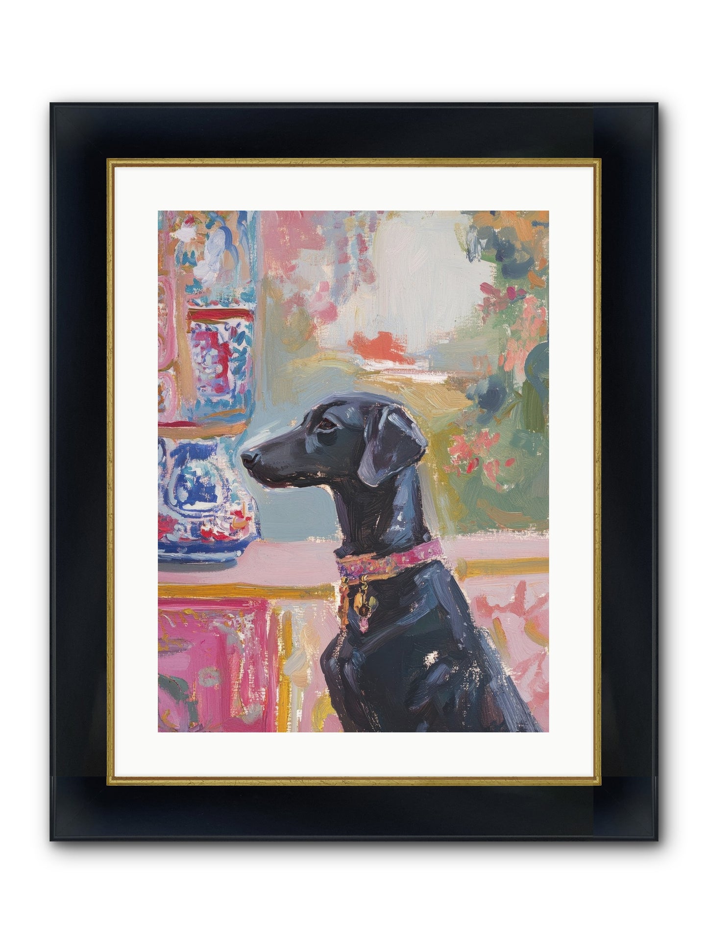 Lavender Bay Framed Print - Wide Black w/Gold 18x24