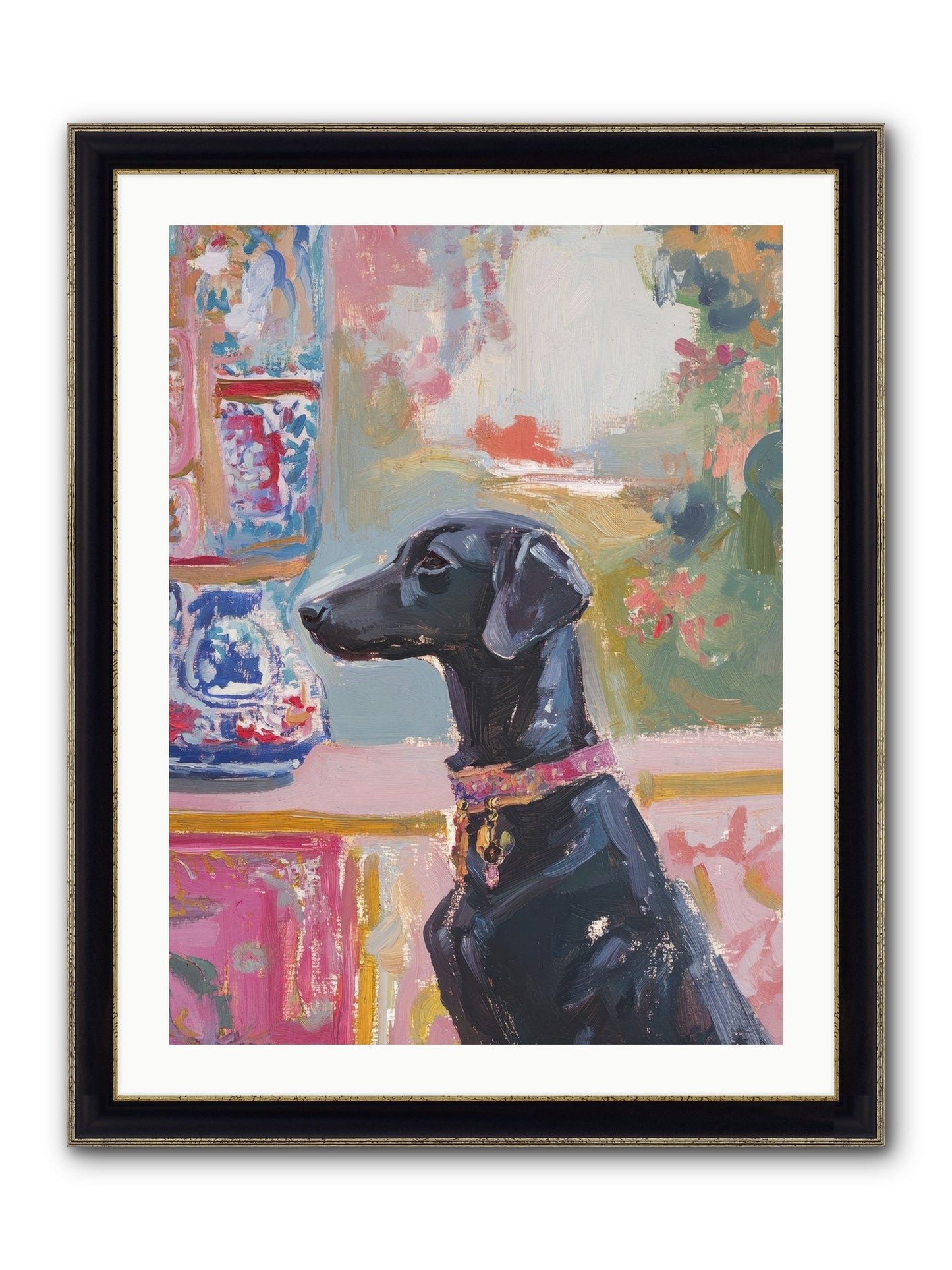 Lavender Bay Framed Print - Black & Gold 24x32