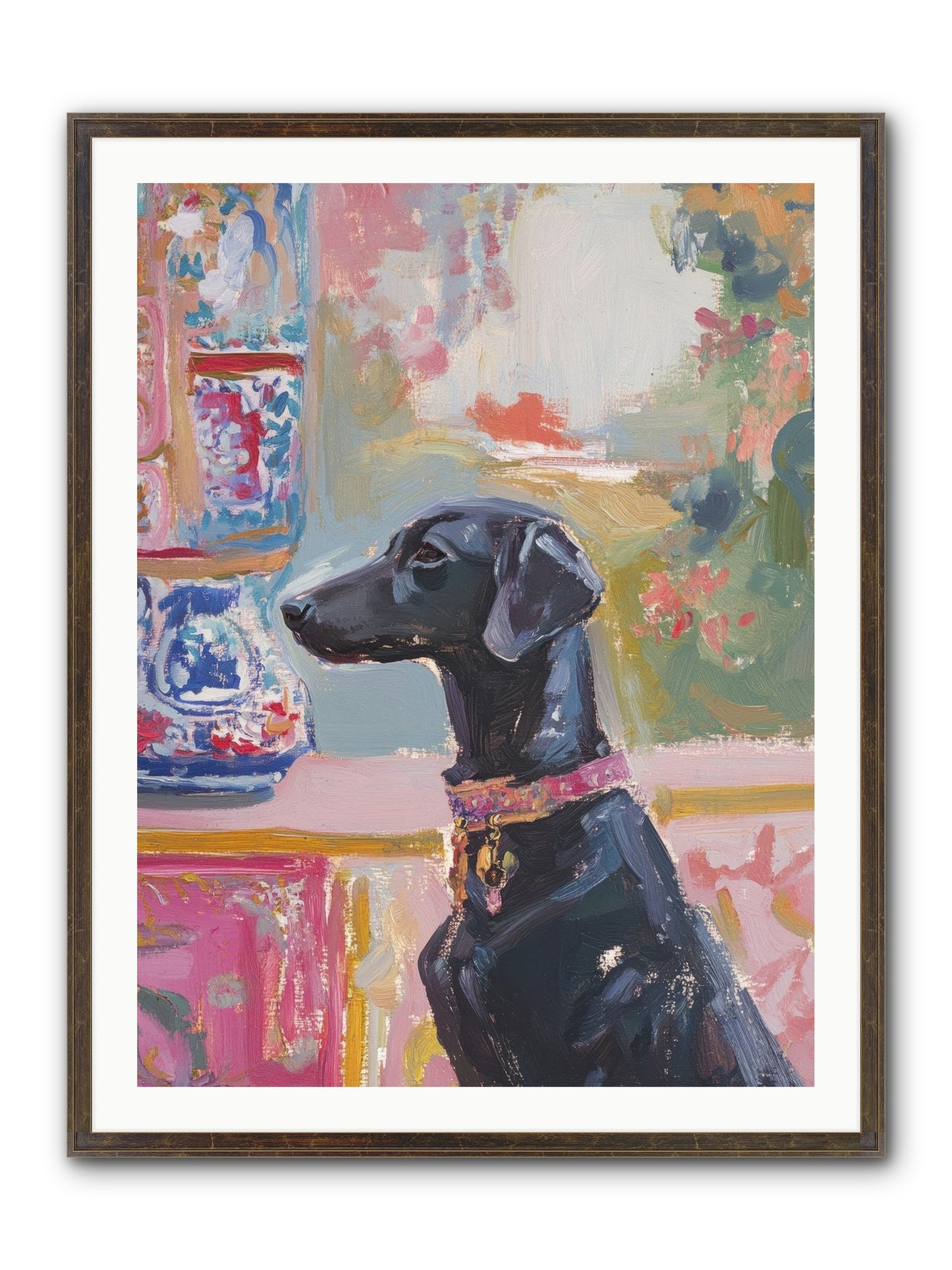 Lavender Bay Framed Print - Slimwoods Black/Gold 30x40