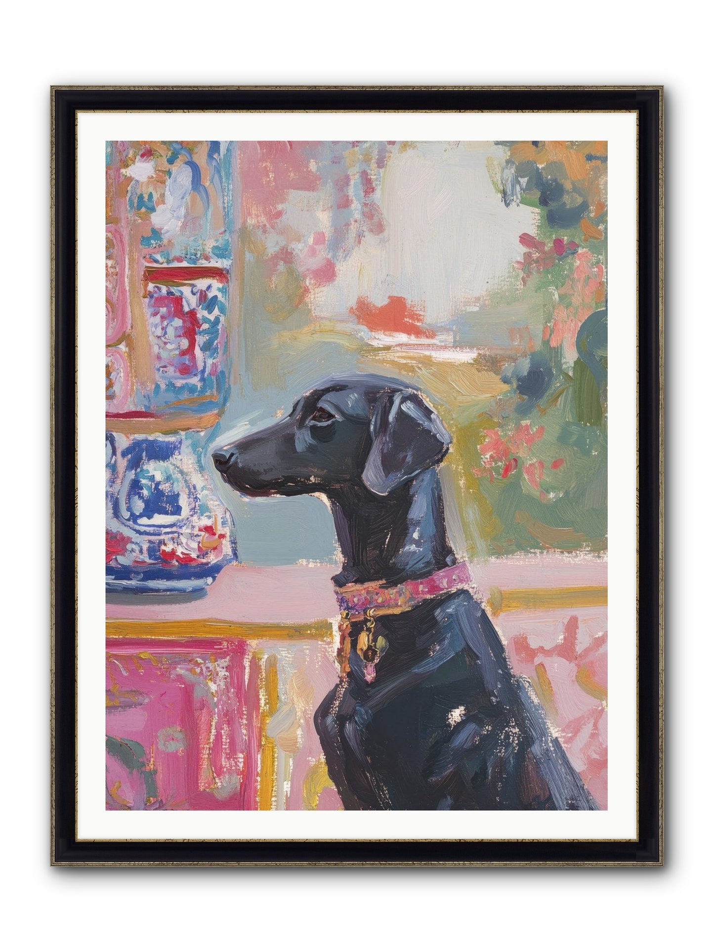 Lavender Bay Framed Print - Black & Gold 36x48