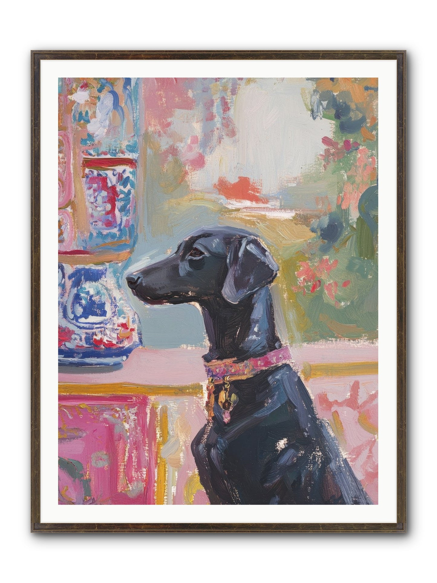 Lavender Bay Framed Print - Slimwoods Black/Gold 36x48