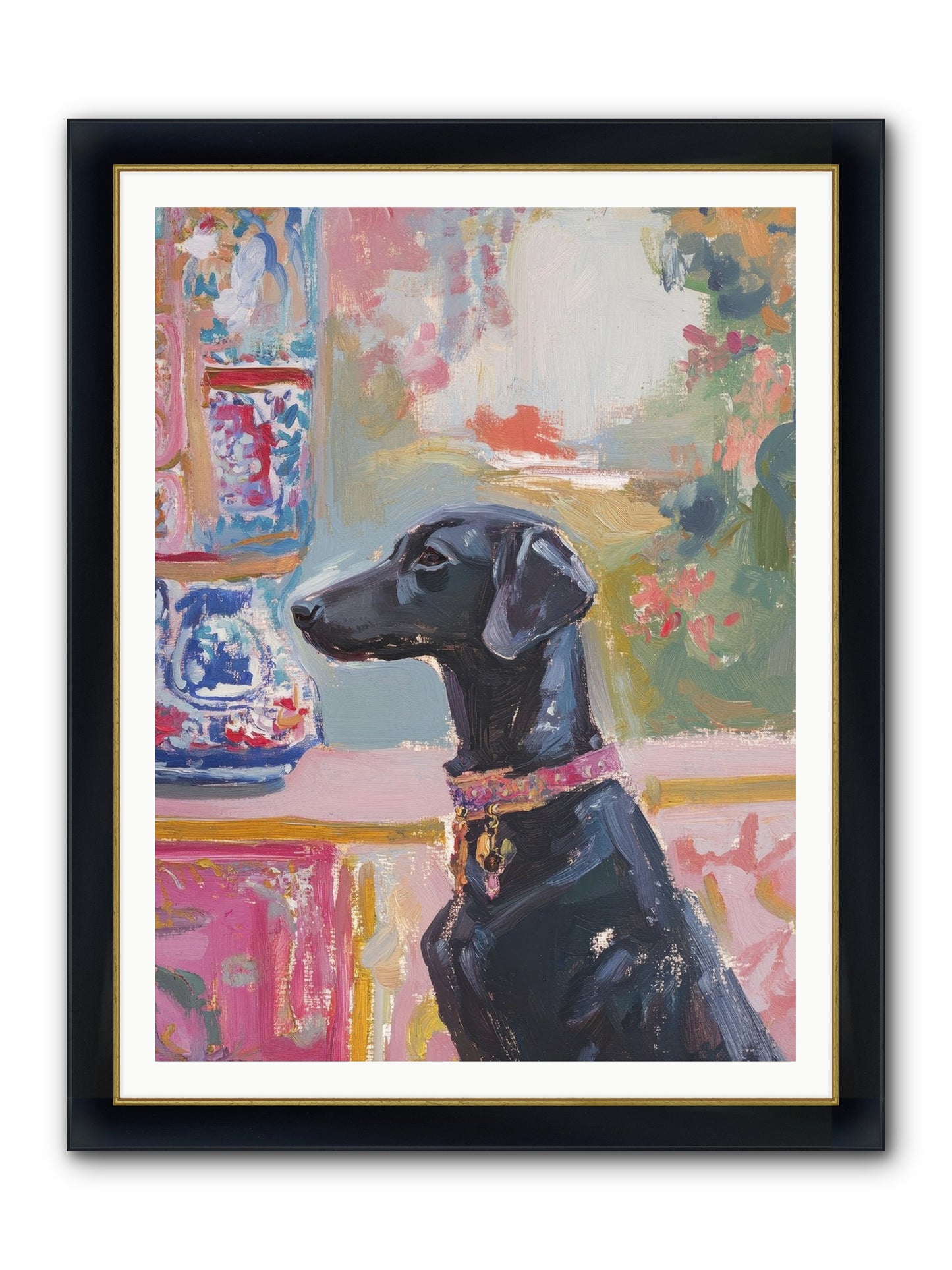 Lavender Bay Framed Print - Wide Black w/Gold 36x48