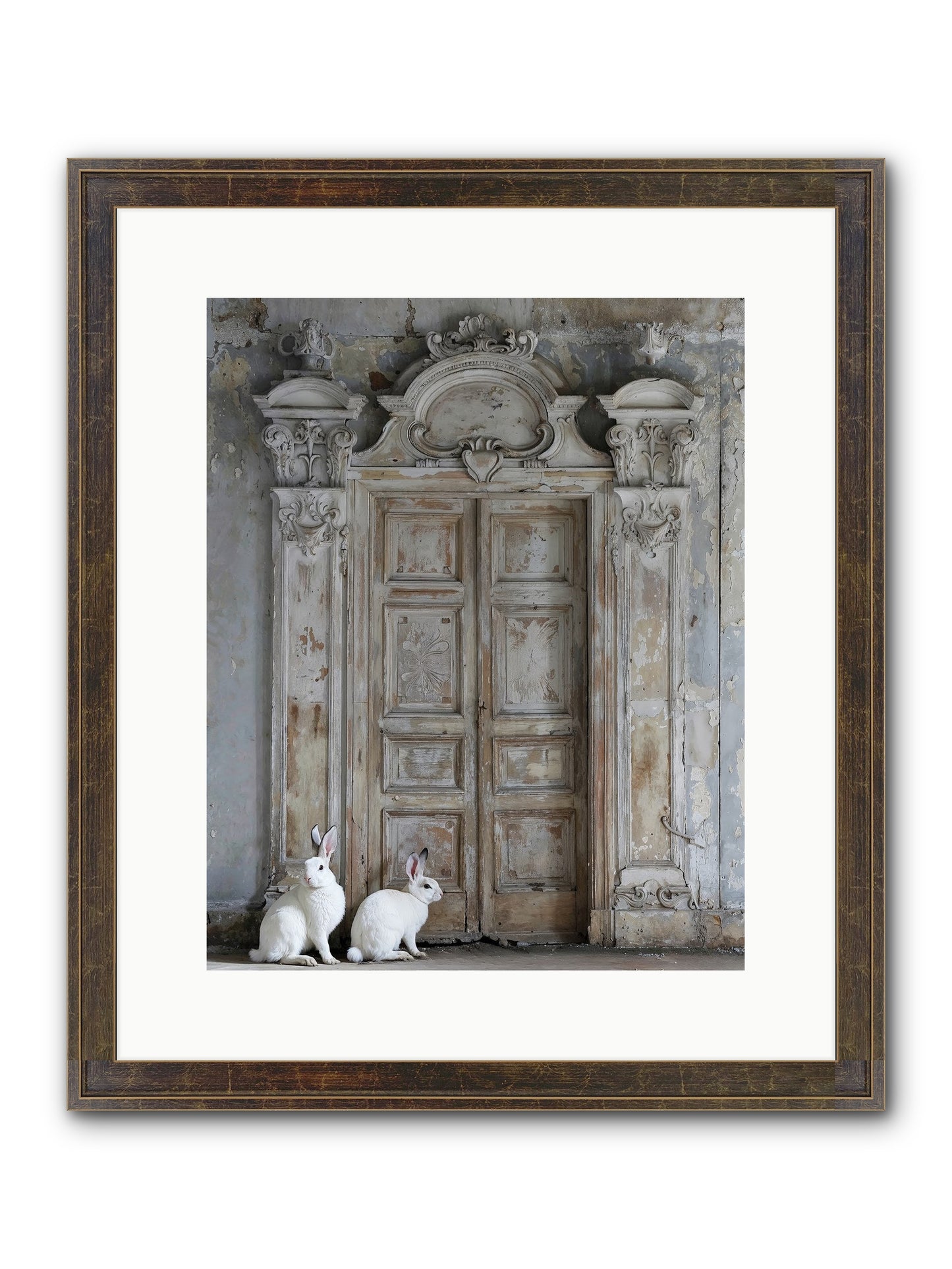 Lavender Dreams & Cotton Tails Framed Print - Slimwoods Black/Gold 12x15