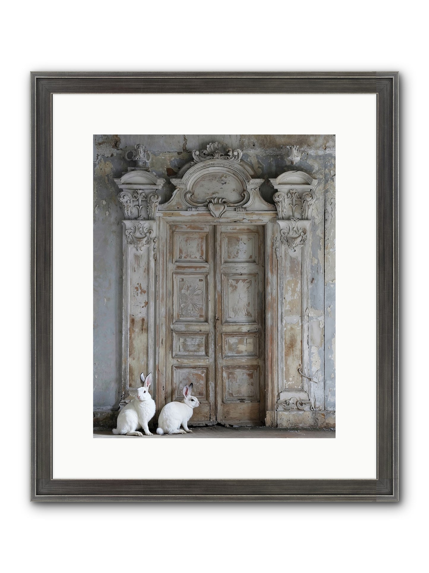 Lavender Dreams & Cotton Tails Framed Print - Slimwoods Black/Silver 12x15