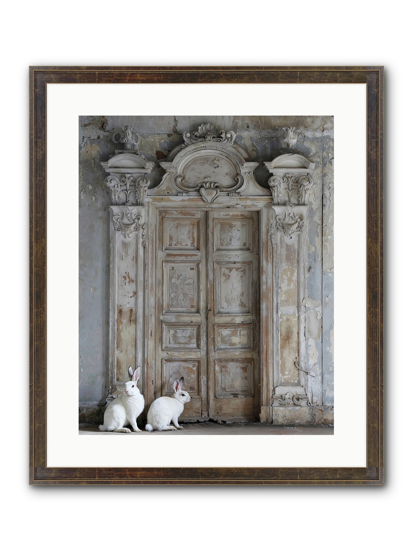 Lavender Dreams & Cotton Tails Framed Print - Slimwoods Black/Gold 16x20