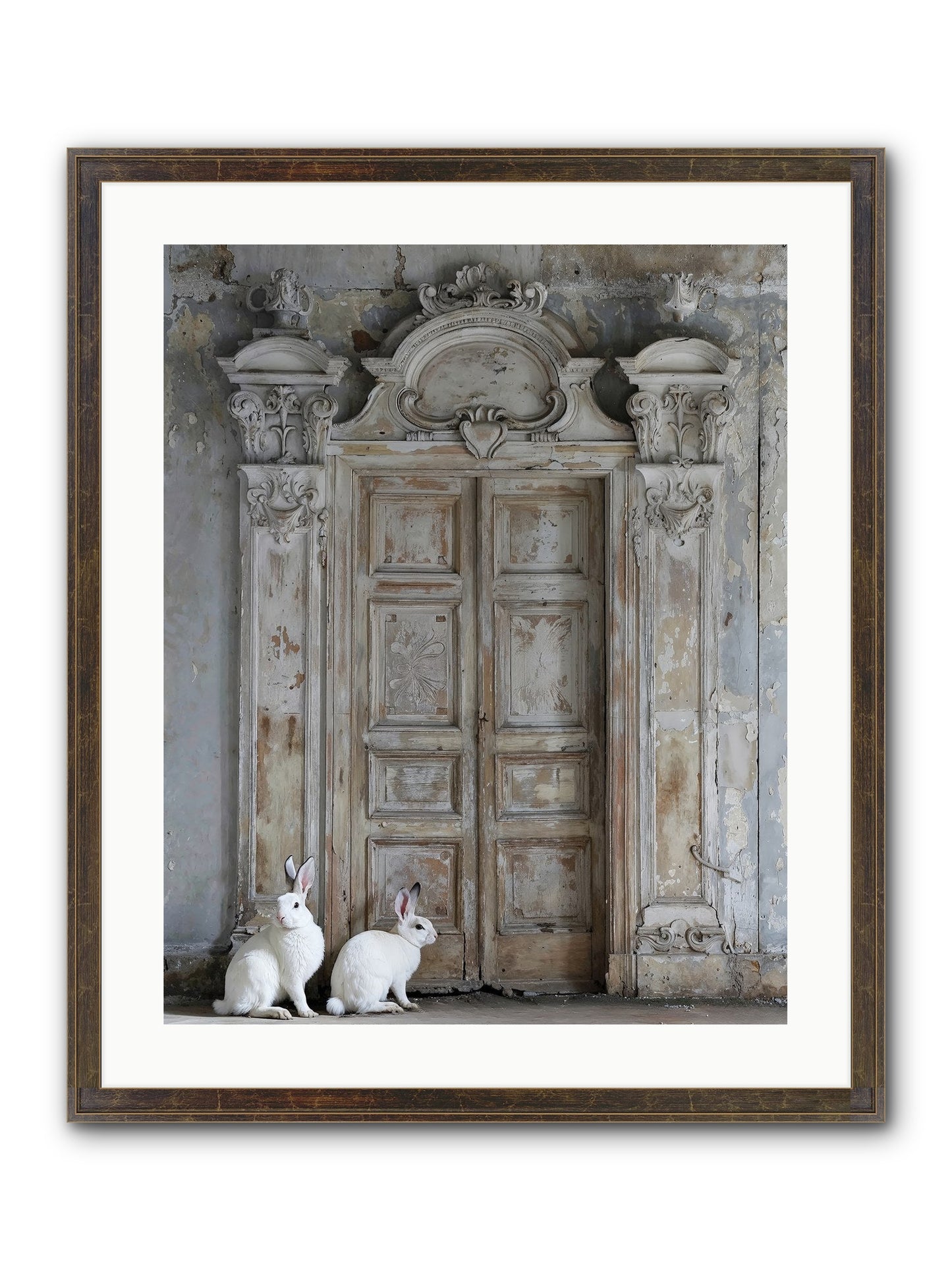 Lavender Dreams & Cotton Tails Framed Print - Slimwoods Black/Gold 20x25