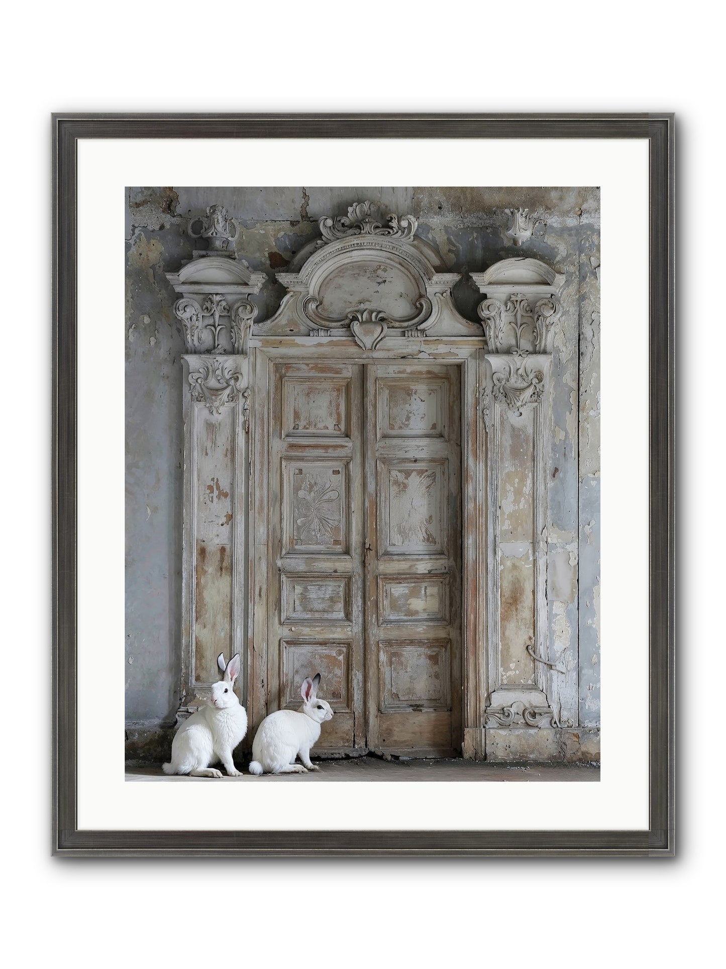 Lavender Dreams & Cotton Tails Framed Print - Slimwoods Black/Silver 20x25