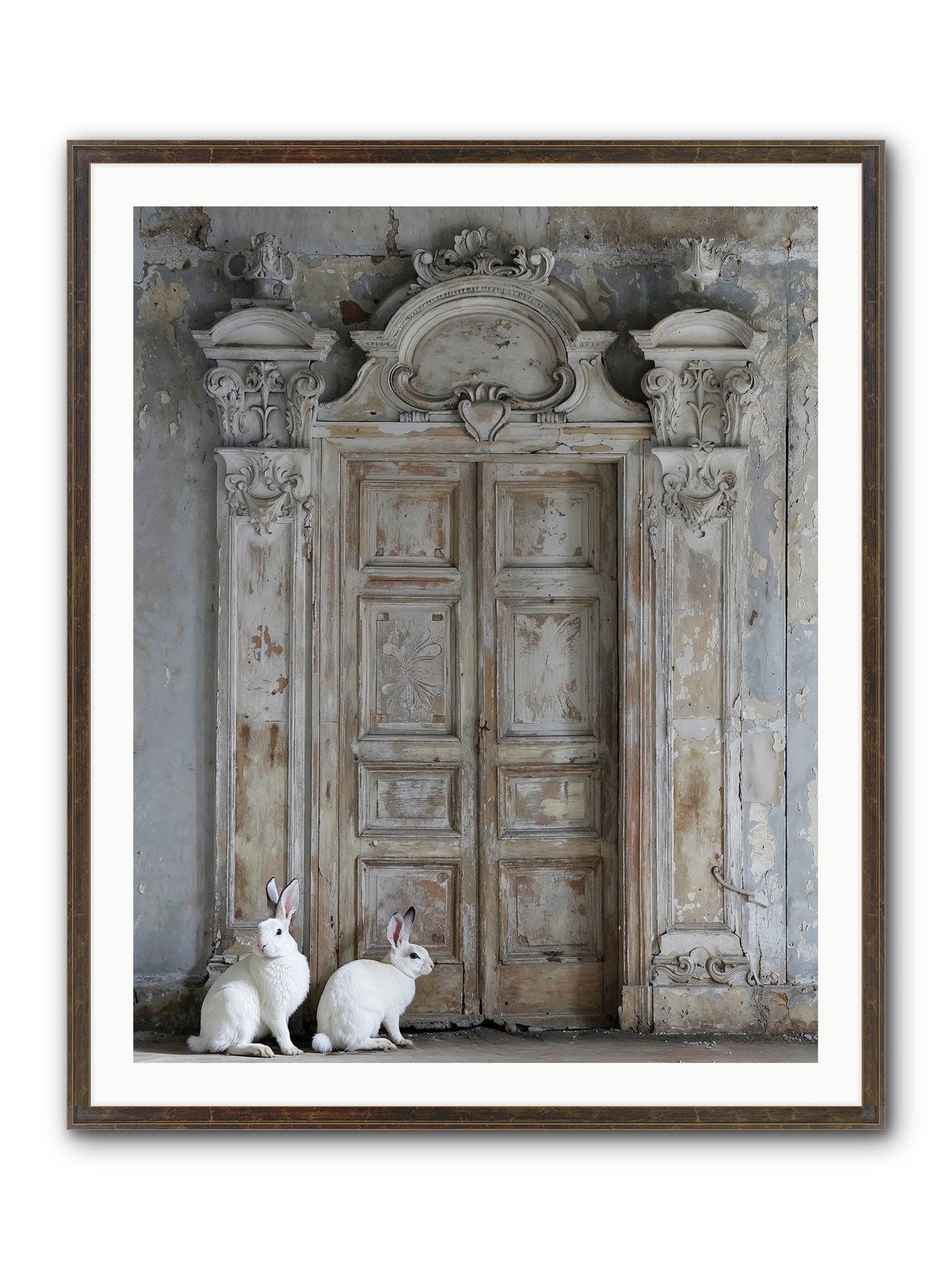 Lavender Dreams & Cotton Tails Framed Print - Slimwoods Black/Gold 32x40