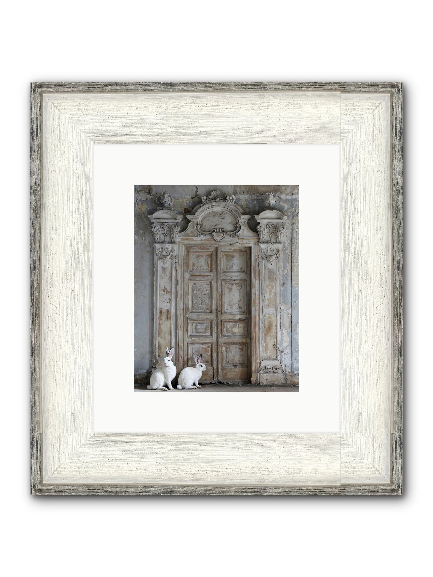 Lavender Dreams & Cotton Tails Framed Print - Driftwood White 8x10