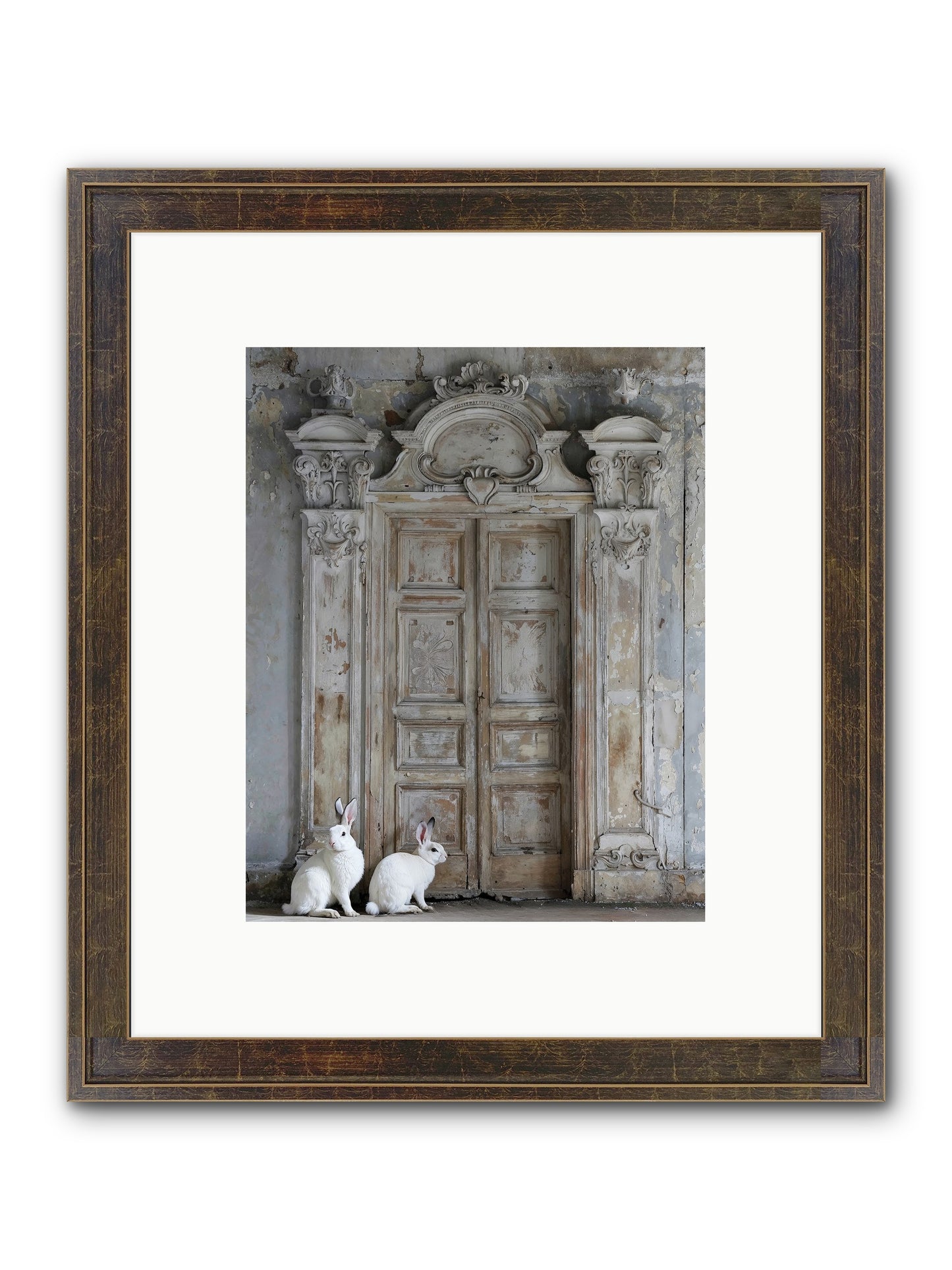 Lavender Dreams & Cotton Tails Framed Print - Slimwoods Black/Gold 8x10
