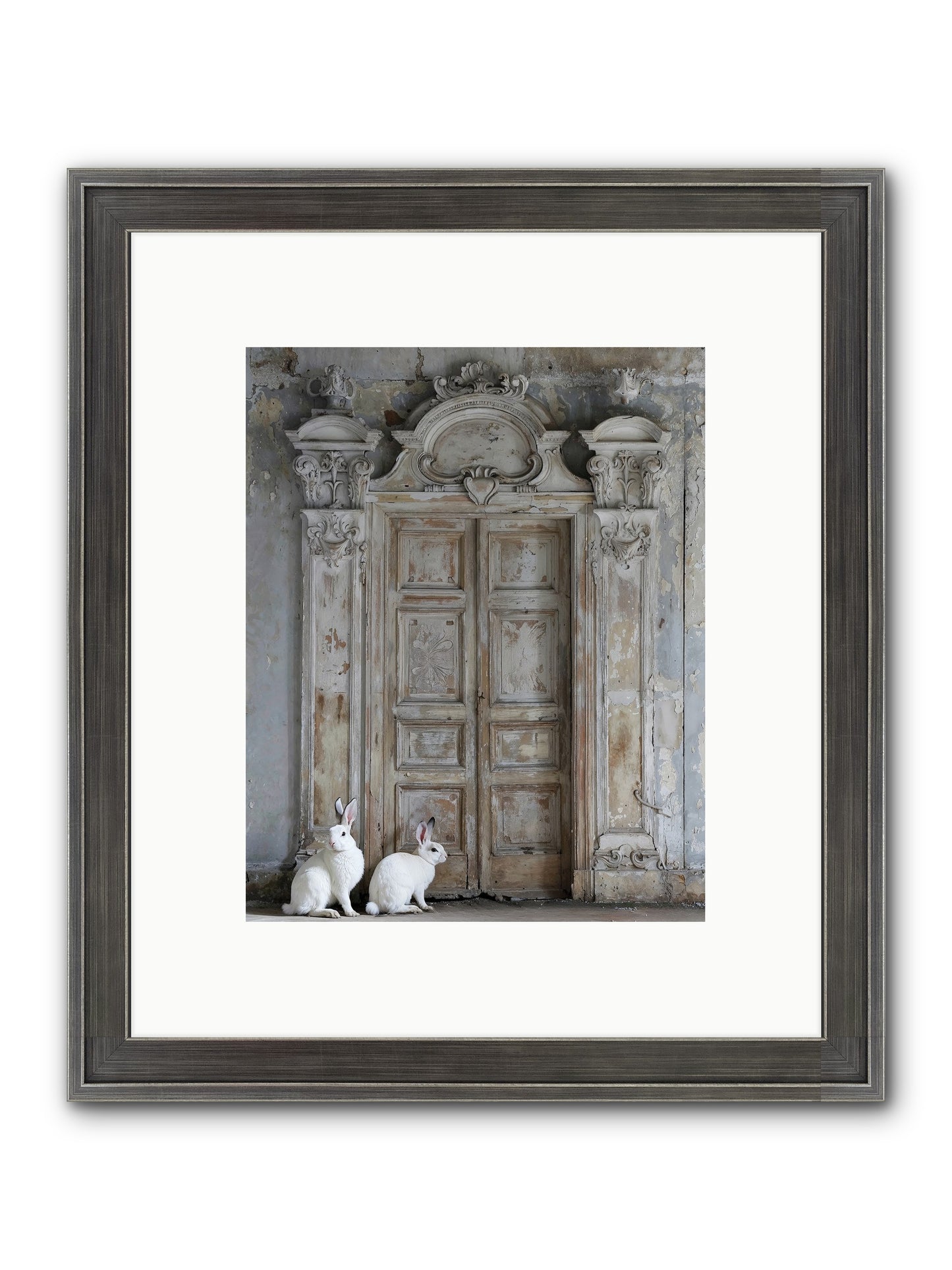 Lavender Dreams & Cotton Tails Framed Print - Slimwoods Black/Silver 8x10