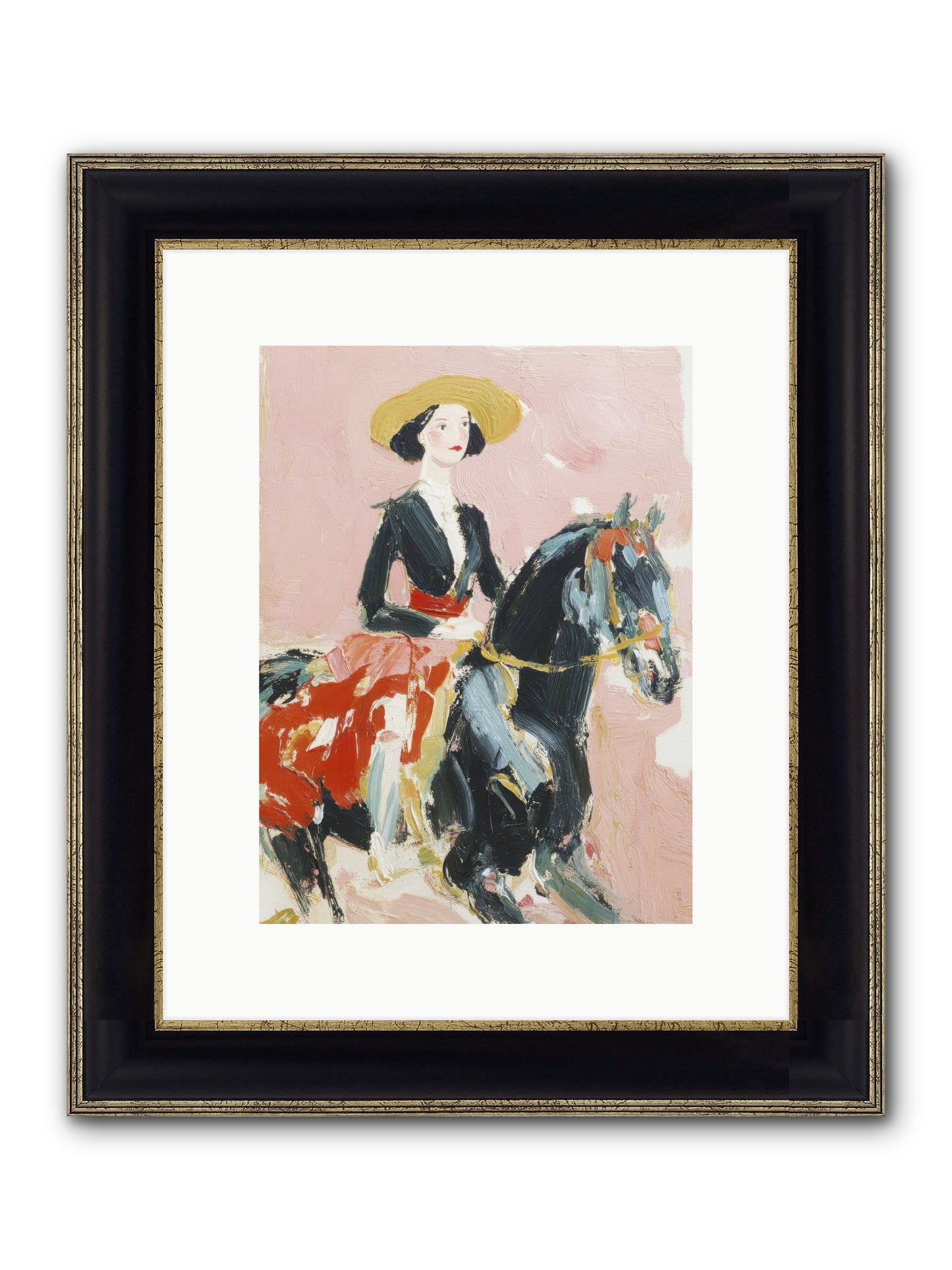 Lavender-Lined Journey Framed Print - Black & Gold 9x12