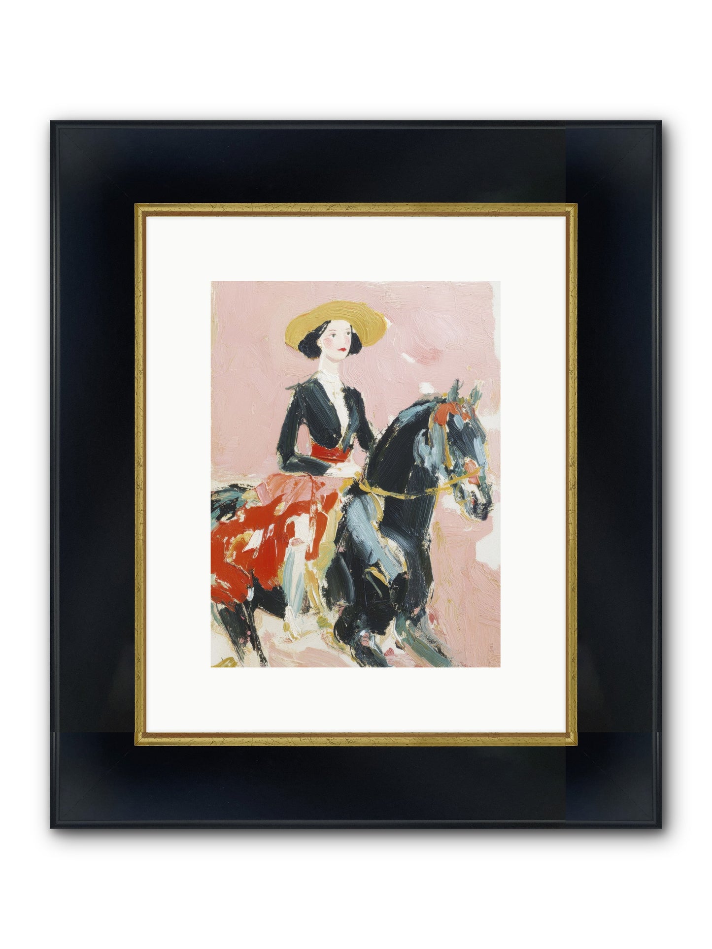 Lavender-Lined Journey Framed Print - Wide Black w/Gold 9x12
