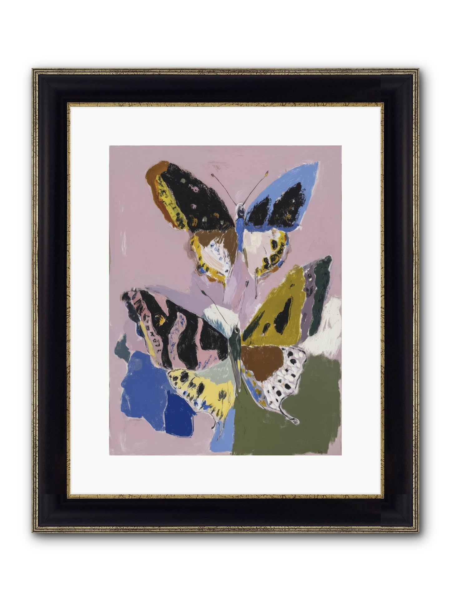 Lavender Passage Framed Print - Black & Gold 12x16