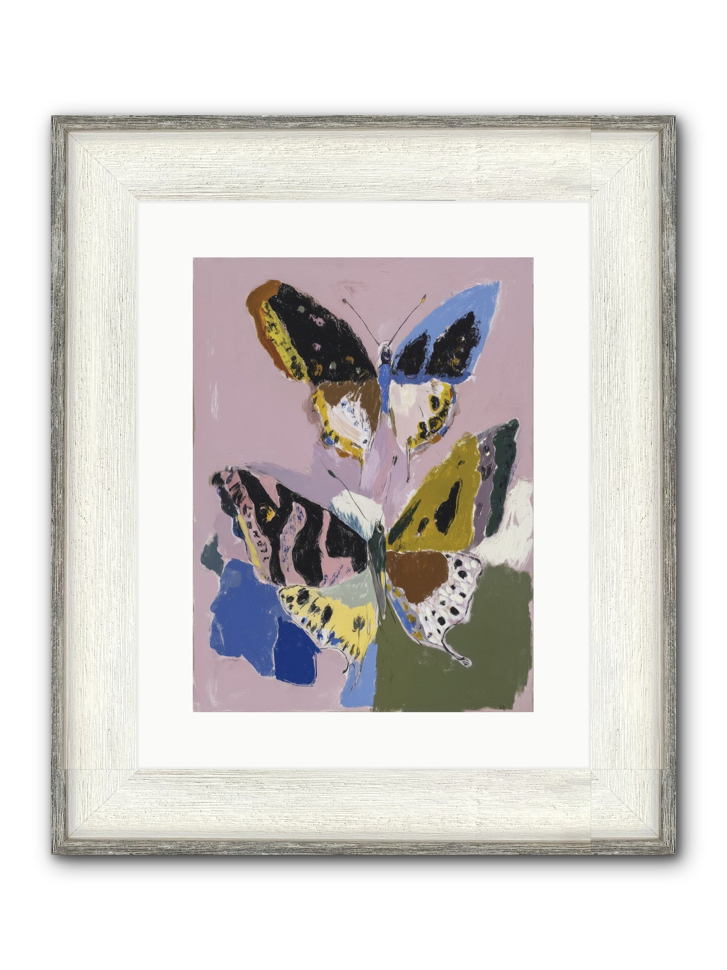 Lavender Passage Framed Print - Driftwood White 12x16