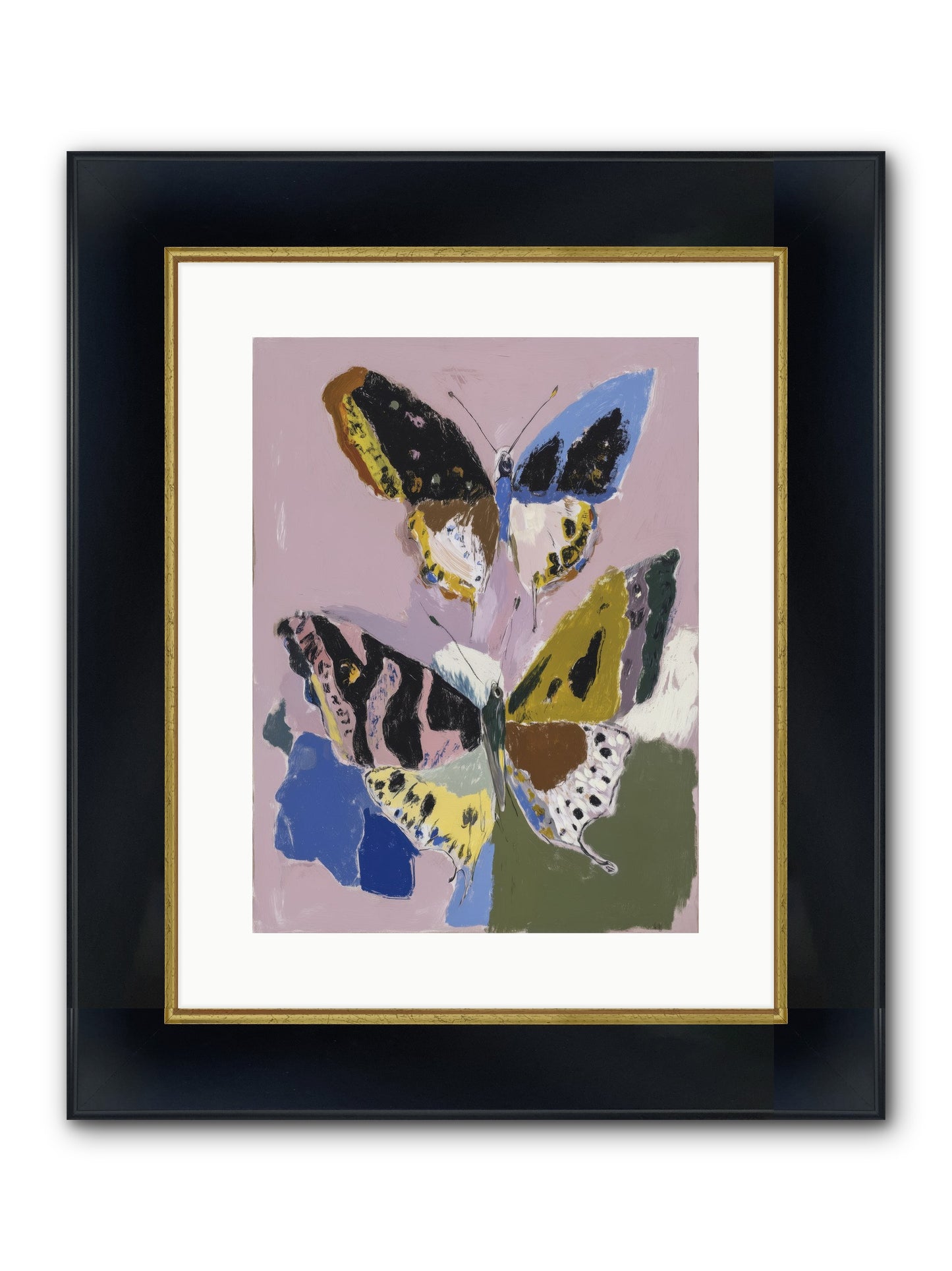 Lavender Passage Framed Print - Wide Black w/Gold 12x16
