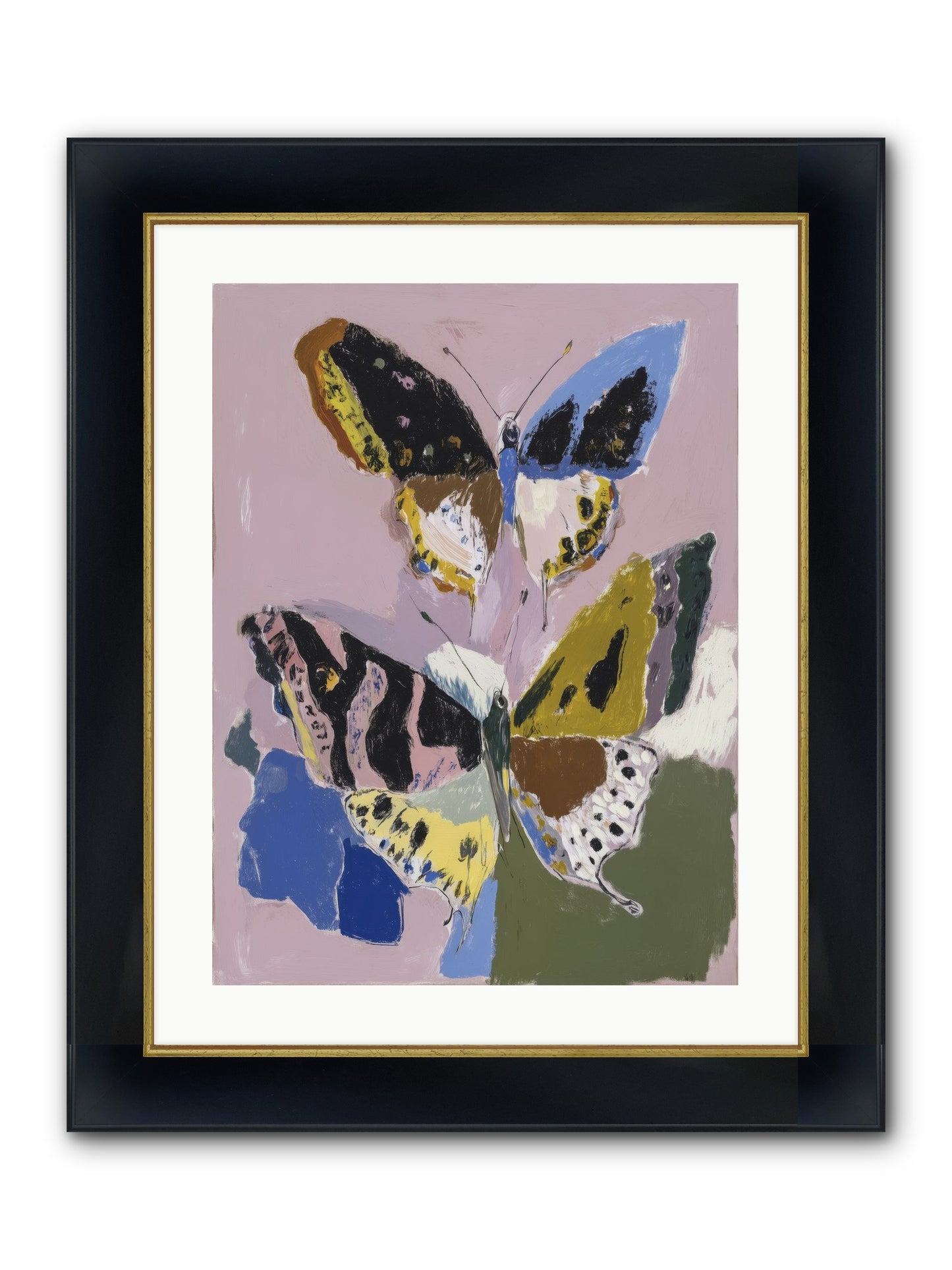 Lavender Passage Framed Print - Wide Black w/Gold 18x24