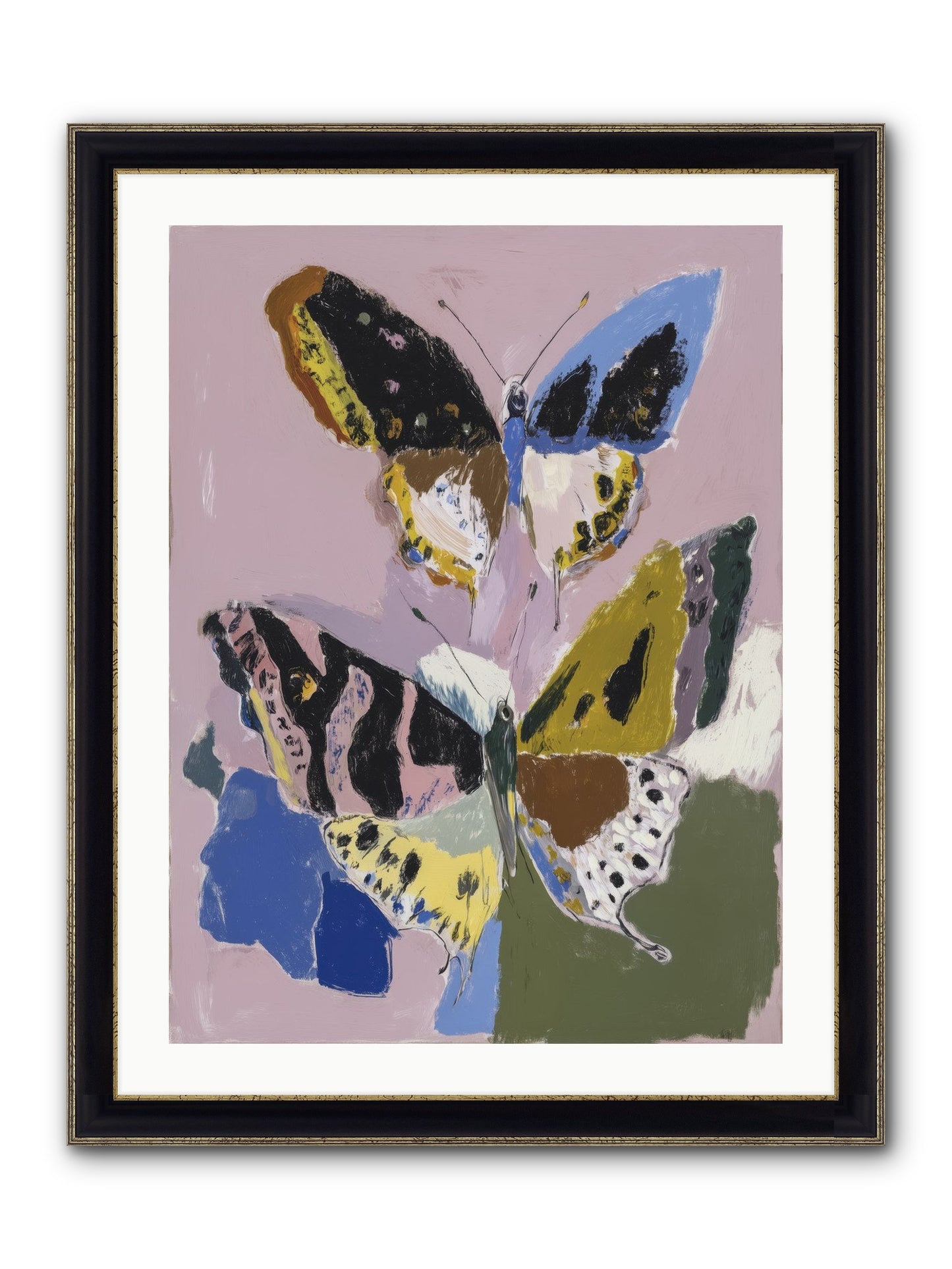 Lavender Passage Framed Print - Black & Gold 24x32