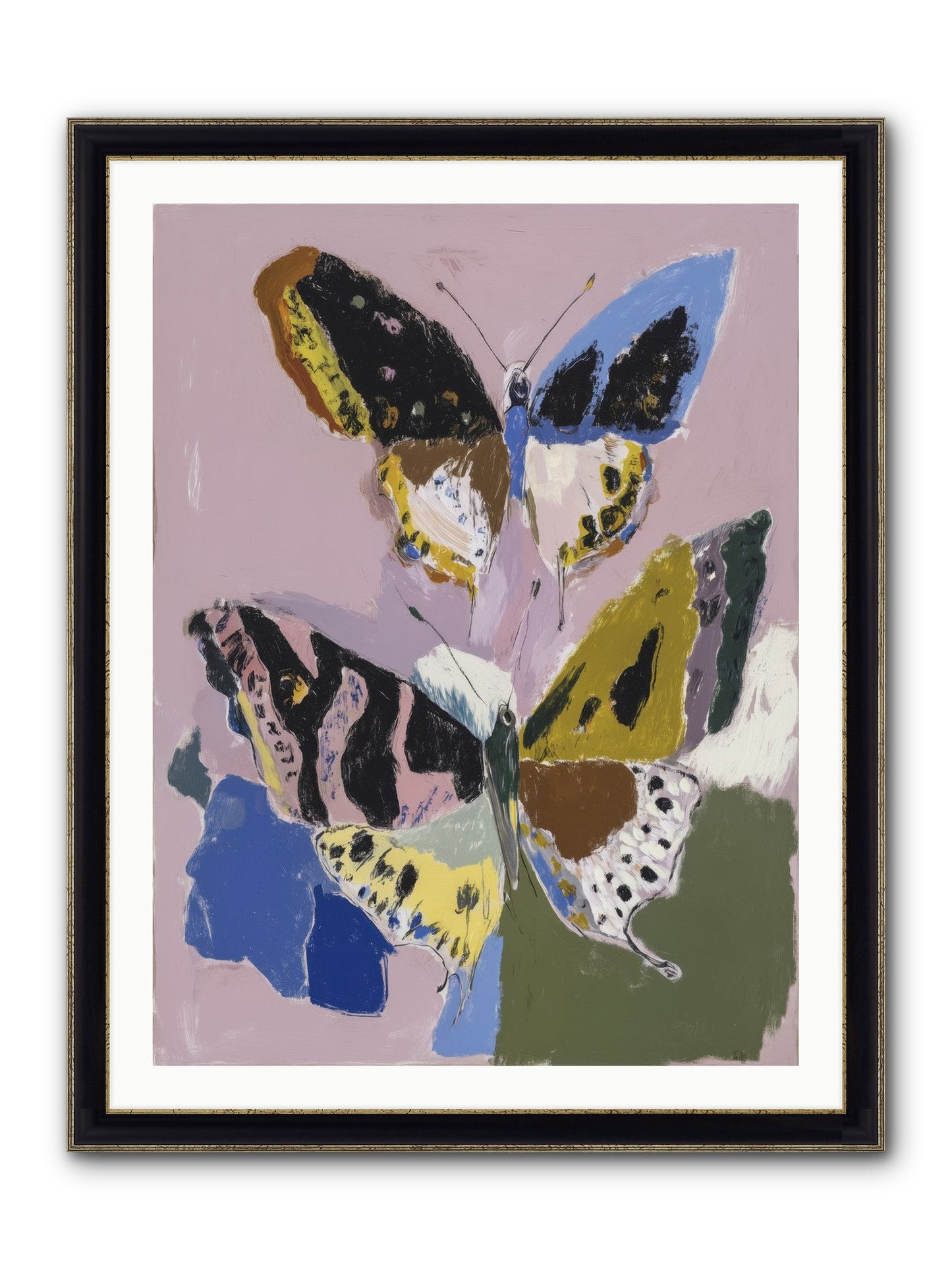 Lavender Passage Framed Print - Black & Gold 30x40