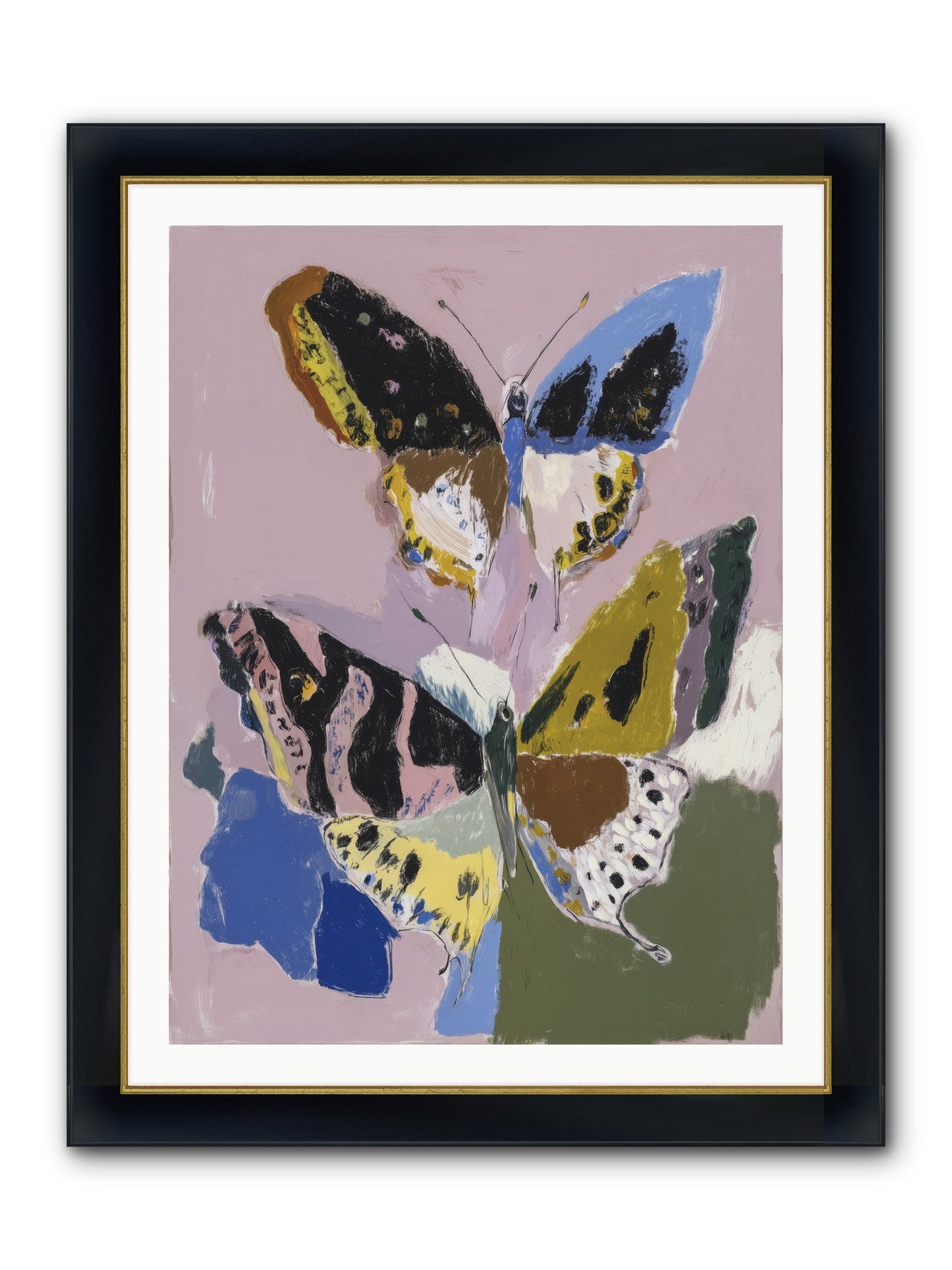 Lavender Passage Framed Print - Wide Black w/Gold 30x40