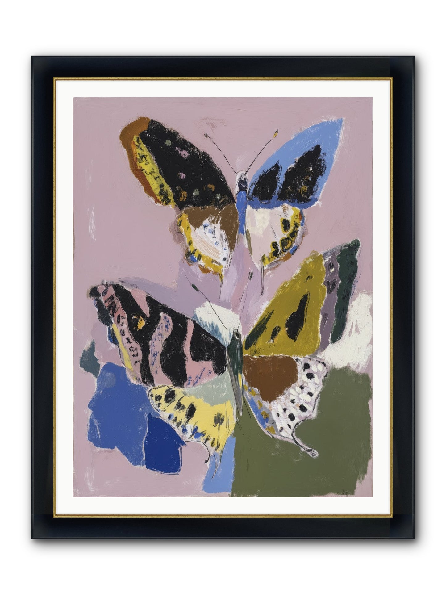 Lavender Passage Framed Print - Wide Black w/Gold 36x48