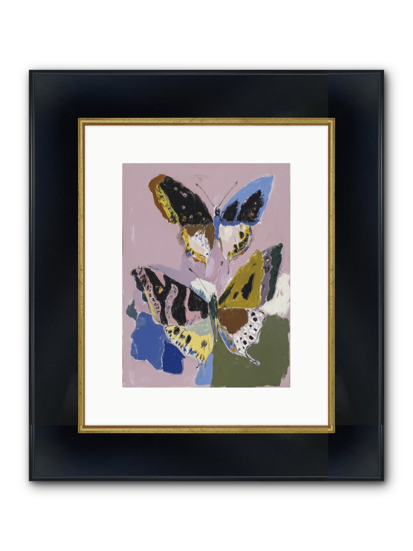 Lavender Passage Framed Print - Wide Black w/Gold 9x12