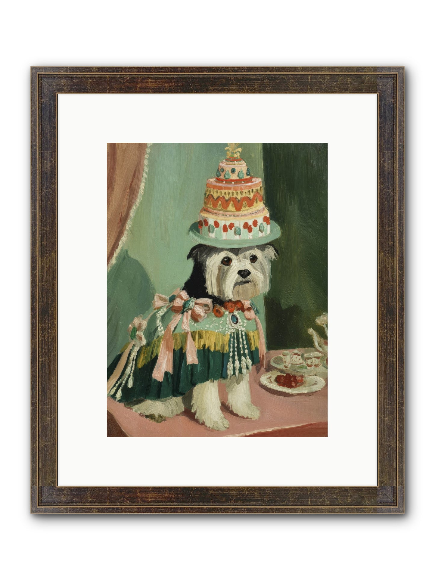 Lavender Teatime Framed Print - Slimwoods Black/Gold 9x12