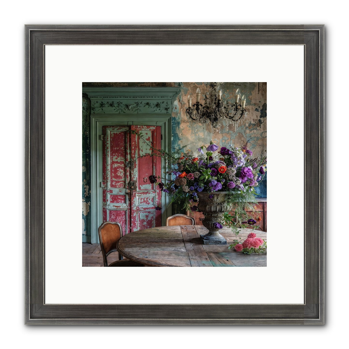 LAVENDER TWILIGHT Framed Print - Slimwoods Black/Silver 10x10