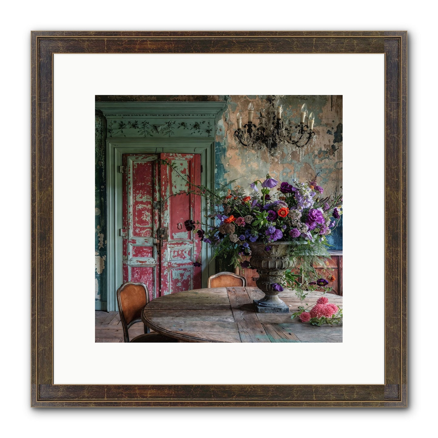 LAVENDER TWILIGHT Framed Print - Slimwoods Black/Gold 12x12