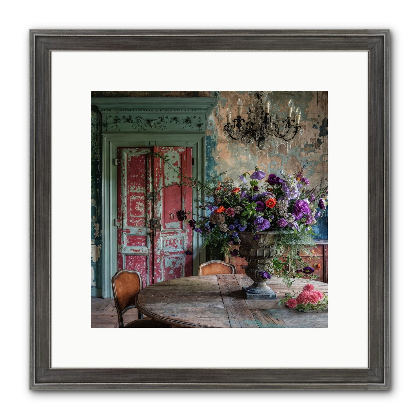 LAVENDER TWILIGHT Framed Print - Slimwoods Black/Silver 12x12