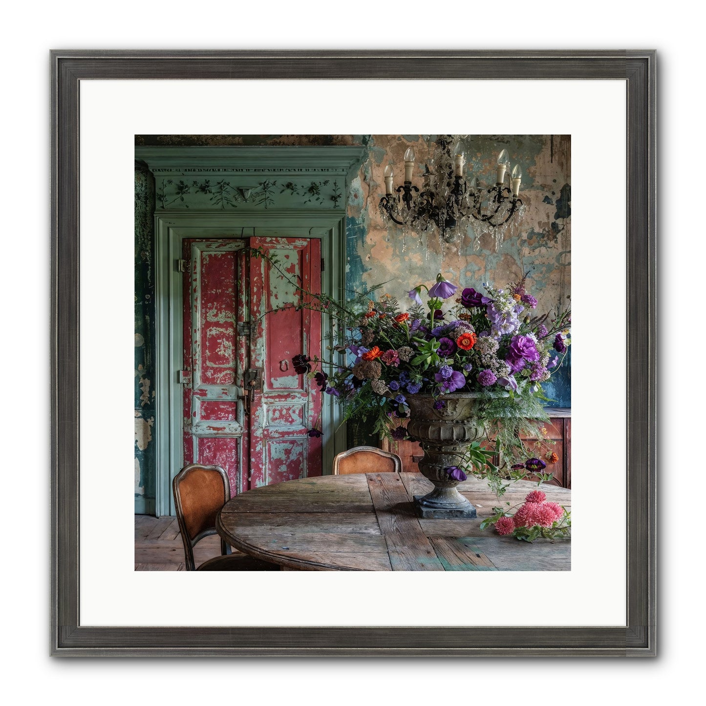 LAVENDER TWILIGHT Framed Print - Slimwoods Black/Silver 16x16