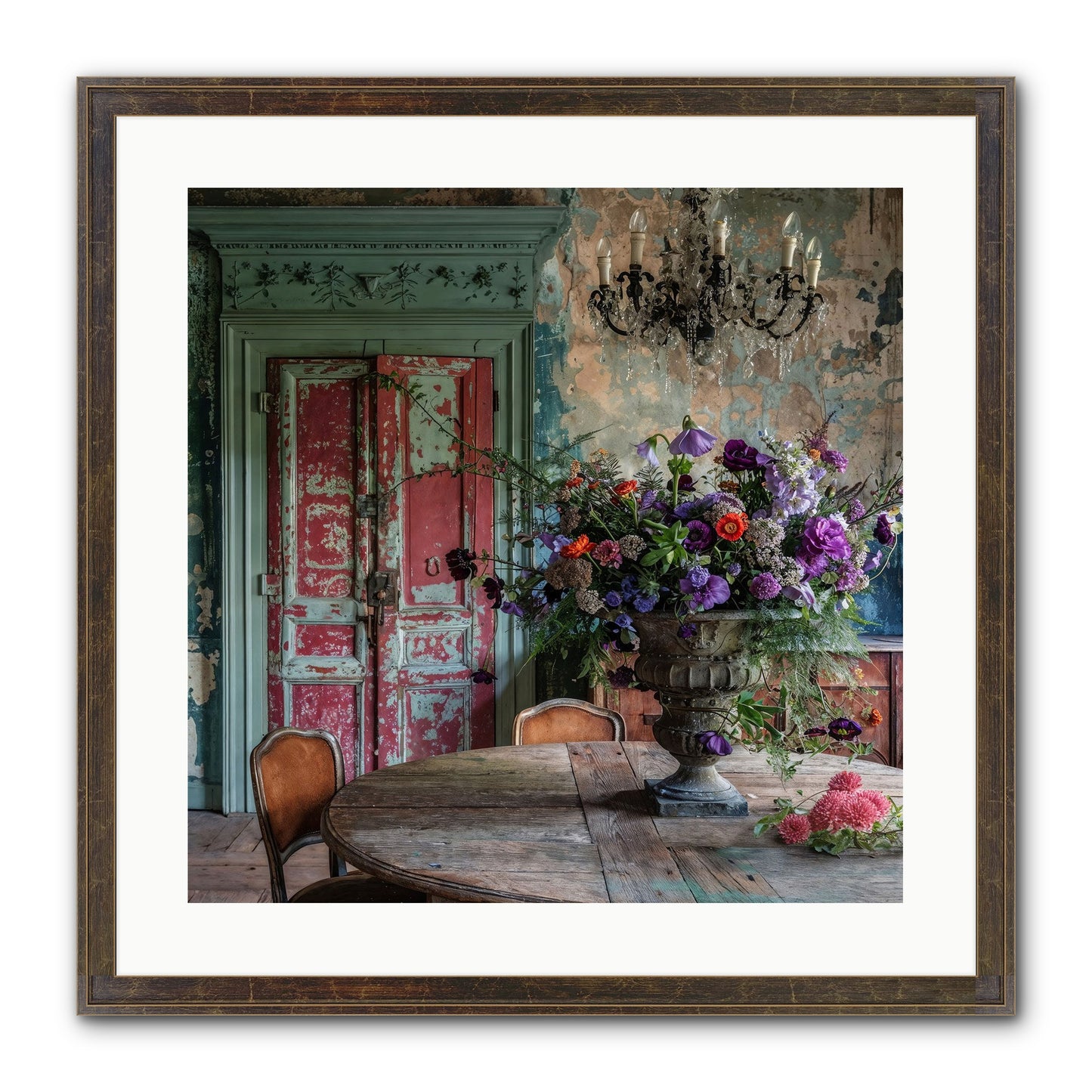 LAVENDER TWILIGHT Framed Print - Slimwoods Black/Gold 20x20