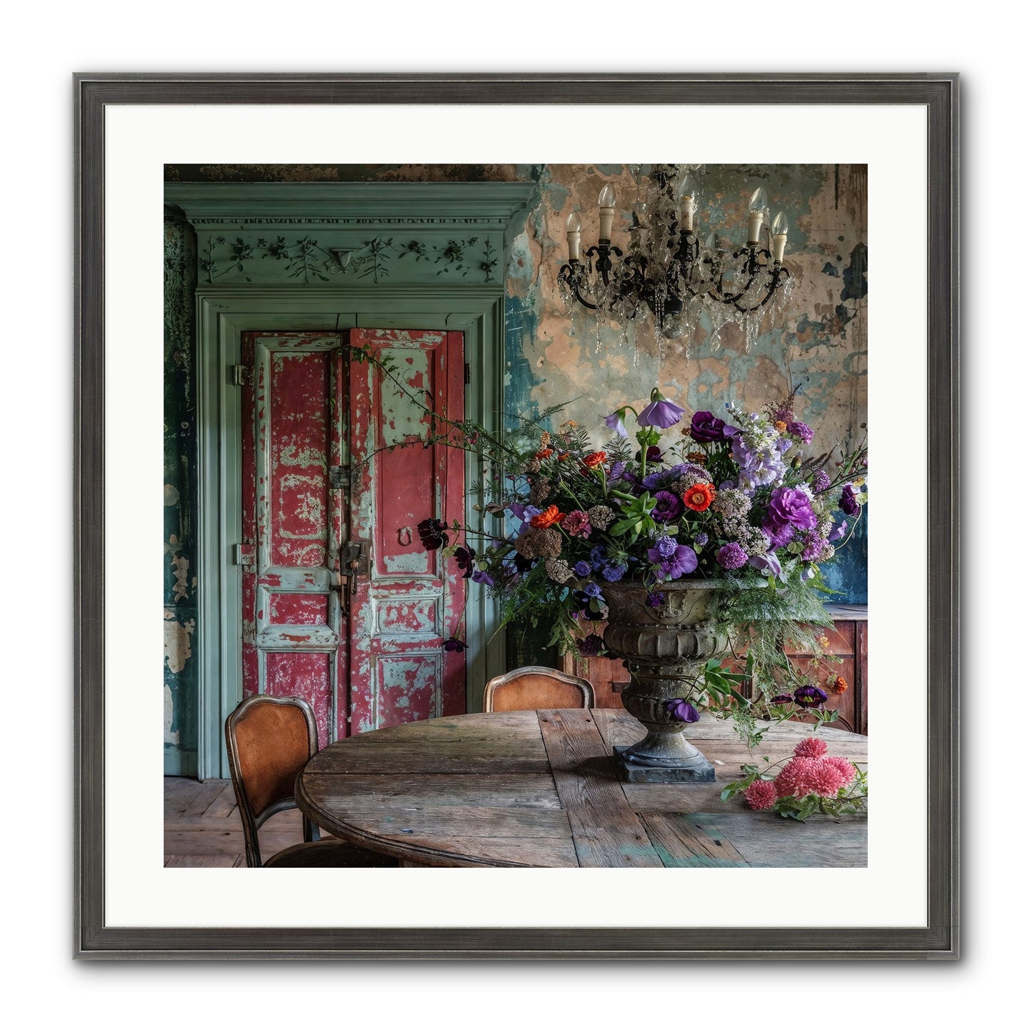LAVENDER TWILIGHT Framed Print - Slimwoods Black/Silver 24x24