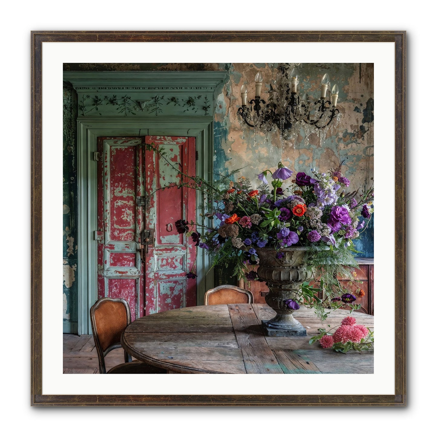 LAVENDER TWILIGHT Framed Print - Slimwoods Black/Gold 30x30