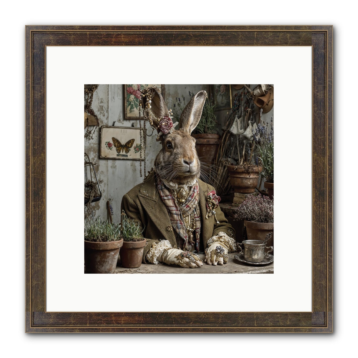 Lavender Weather Framed Print - Slimwoods Black/Gold 10x10