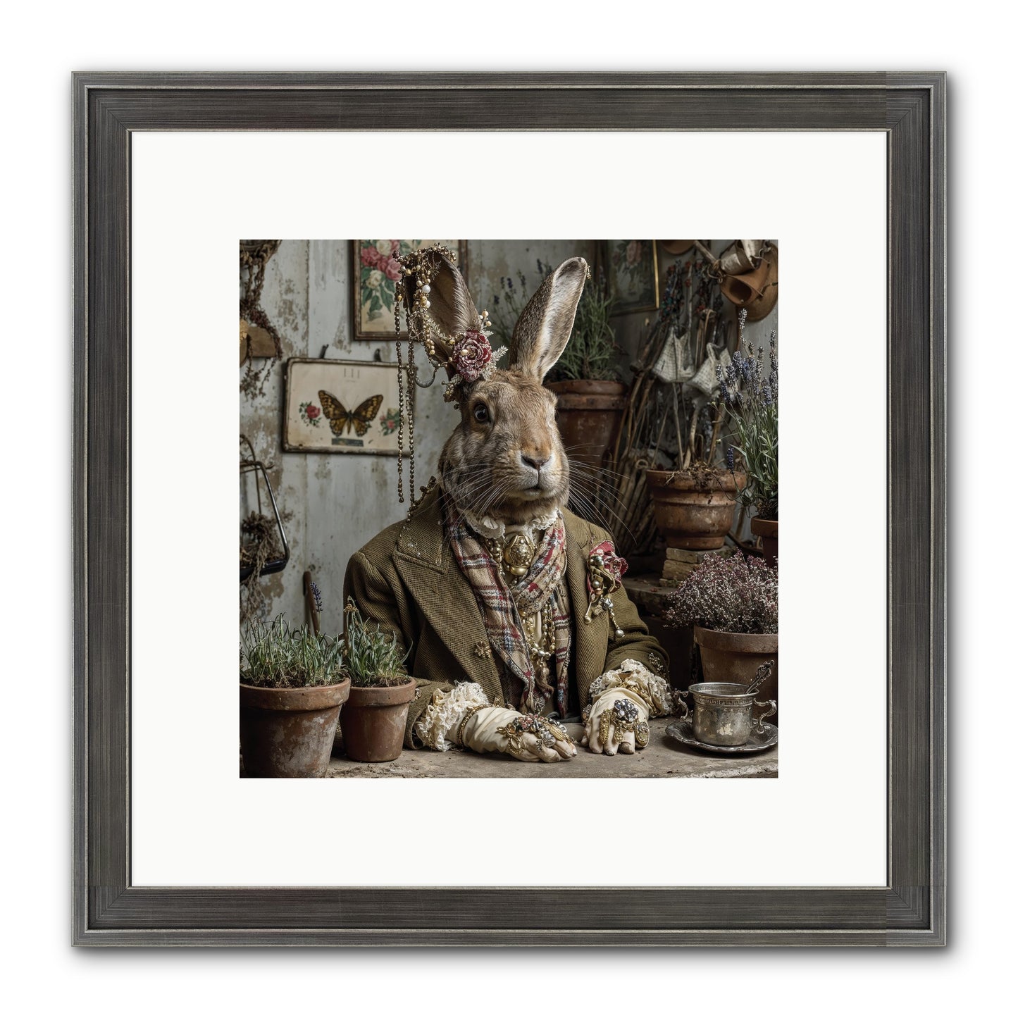 Lavender Weather Framed Print - Slimwoods Black/Silver 10x10